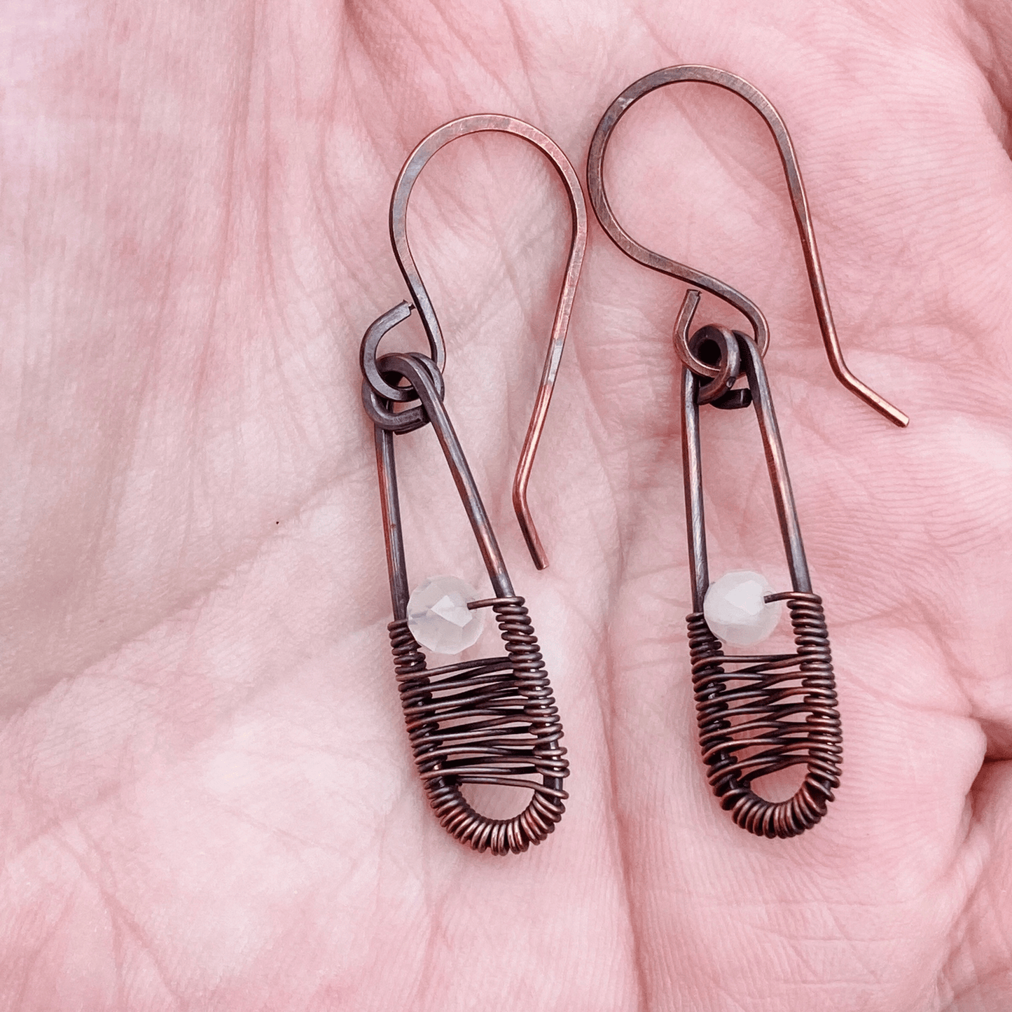 Earrings Copper Corset Weave Gemstone Earrings Jewelz Galore Buy Copper Corset Weave Gemstone Earrings | Jewelz Galore | Jewellery