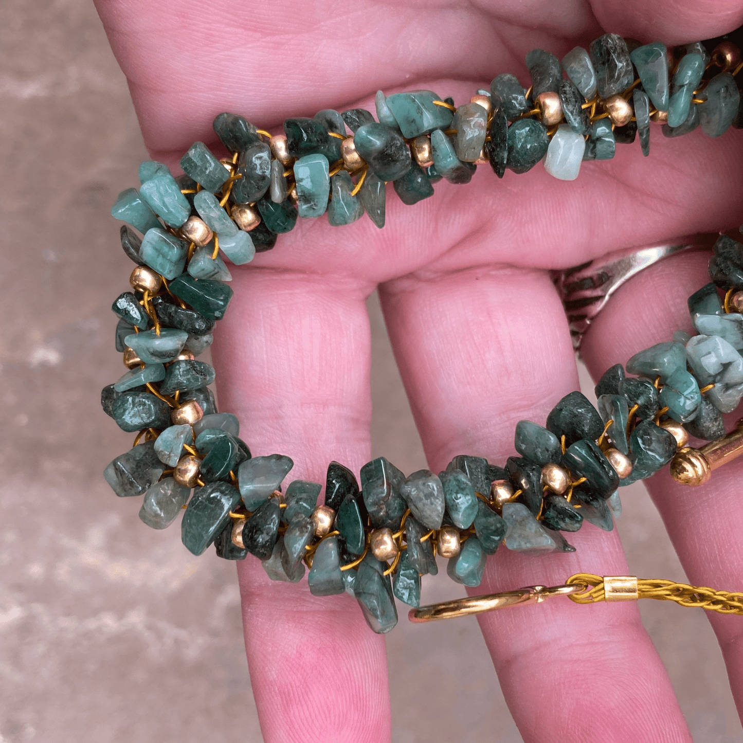 Necklaces Emerald Chip Kumihimo Necklace Jewelz Galore Handmade Emerald Chip Kumihimo Necklace | Jewelz Galore | Jewellery