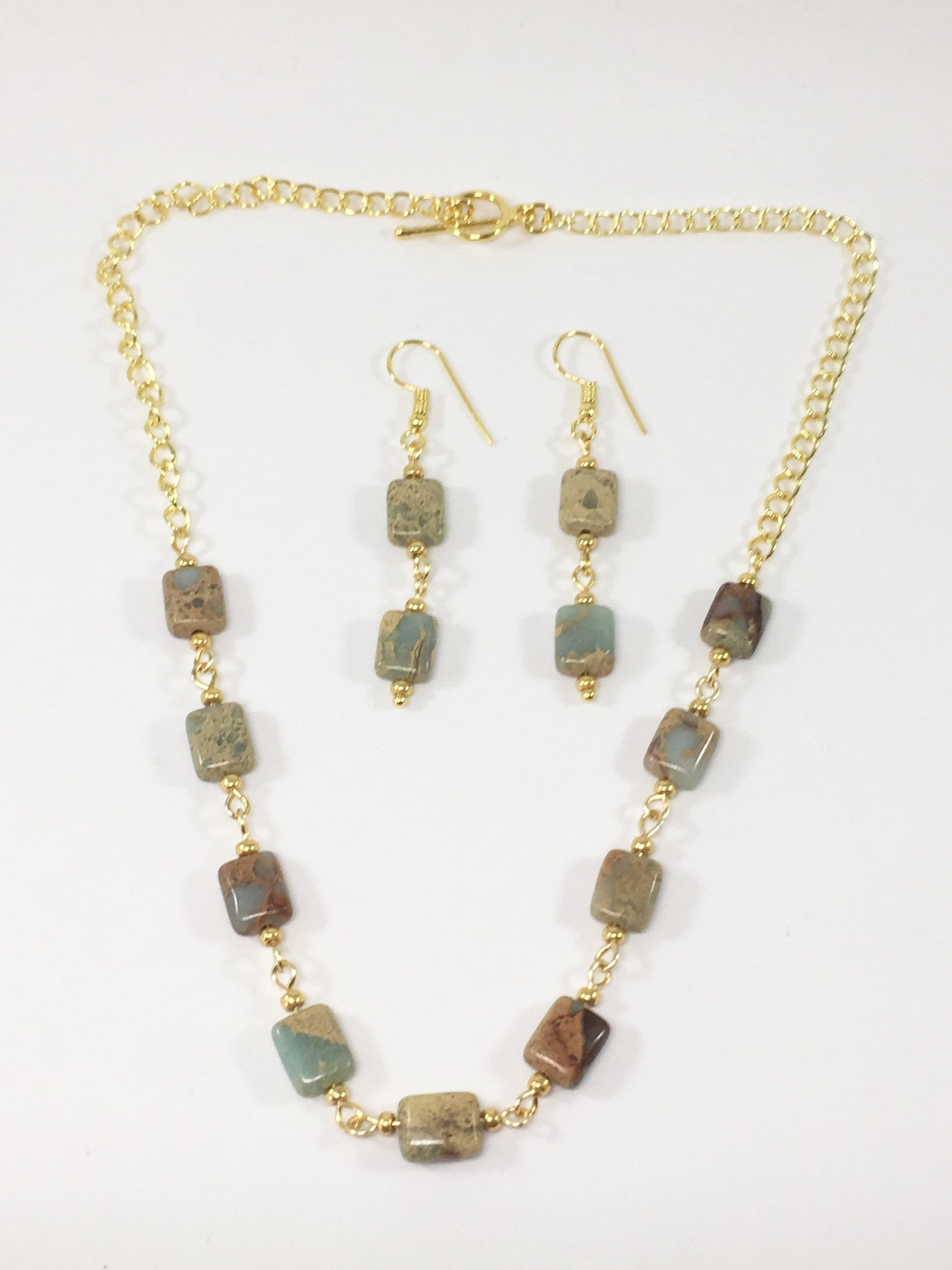Necklace Snakeskin Jasper Necklace Set Jewelz Galore