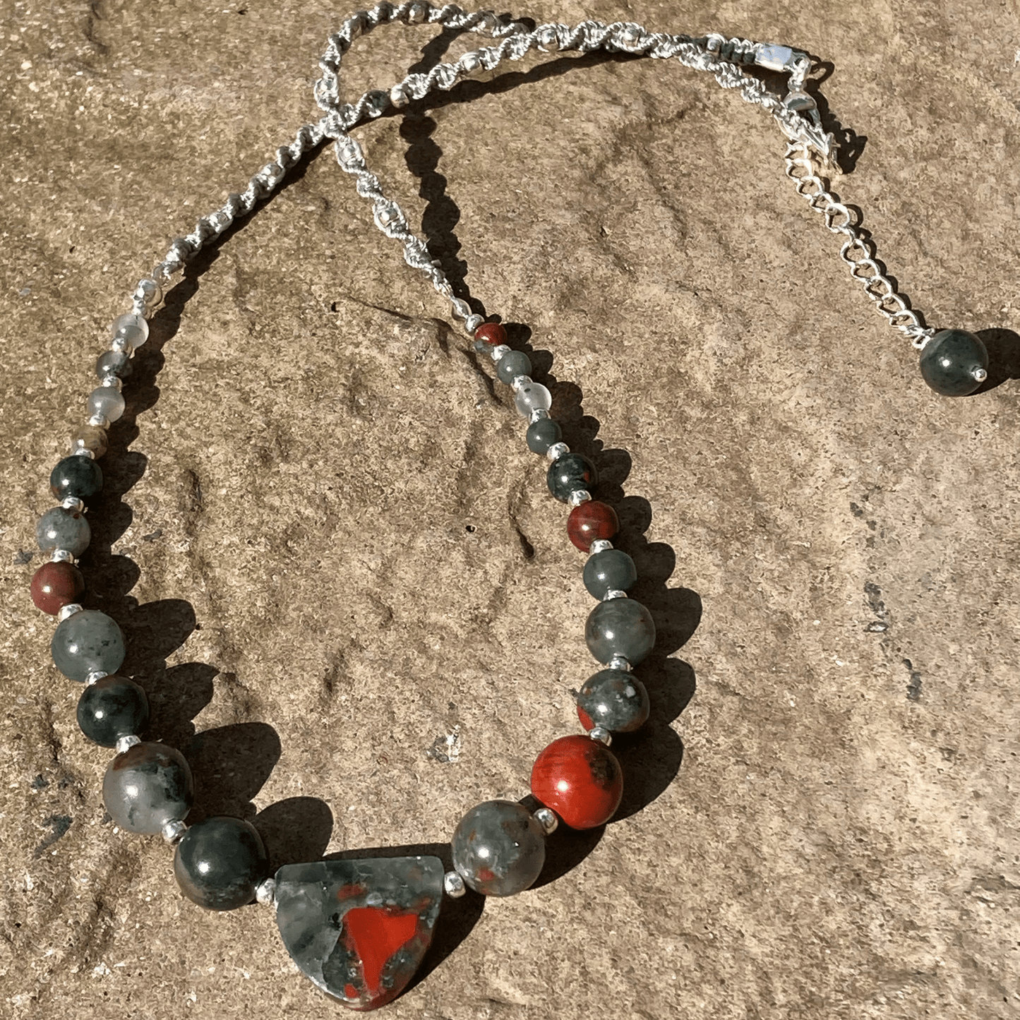 Necklace Bloodstone Macrame Necklace Jewelz Galore Bloodstone Macrame Necklace | Jewelz Galore | Ladies Jewellery Online