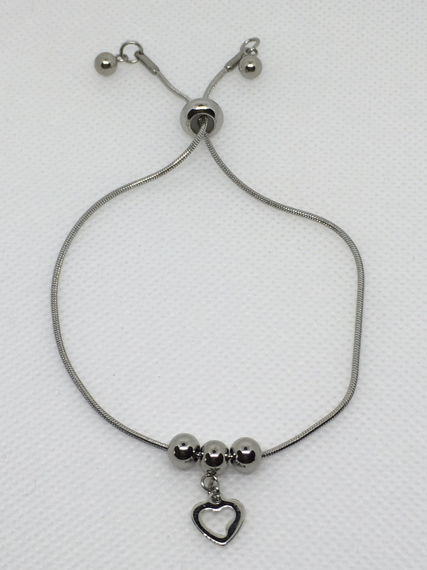 Bracelet Steel Heart Bracelet Jewelz Galore Adjustable Steel Heart Bracelet | Jewelz Galore | Jewellery Online