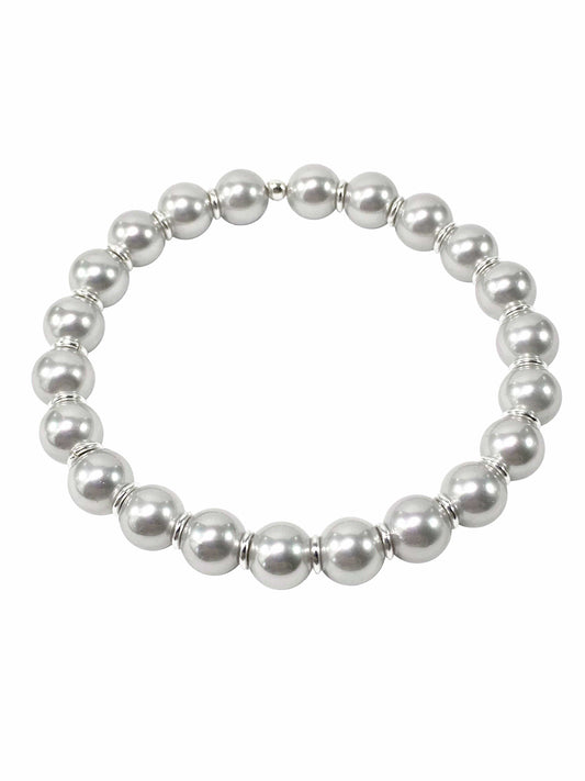 Bracelet Silver Shell Pearl Stretch Bracelet Jewelz Galore Silver Shell Pearl Stretch Bracelet | Jewelz Galore | Jewellery Online