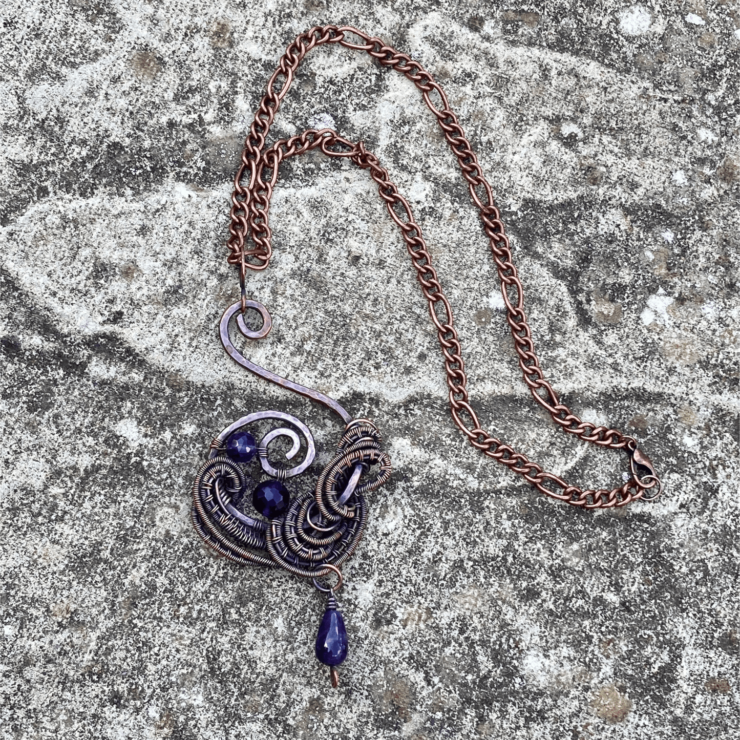 Pendant Amethyst Copper Wire Wrapped Pendant Jewelz Galore Buy Amethyst Copper Wire Wrapped Pendant | Jewelz Galore | Jewellery