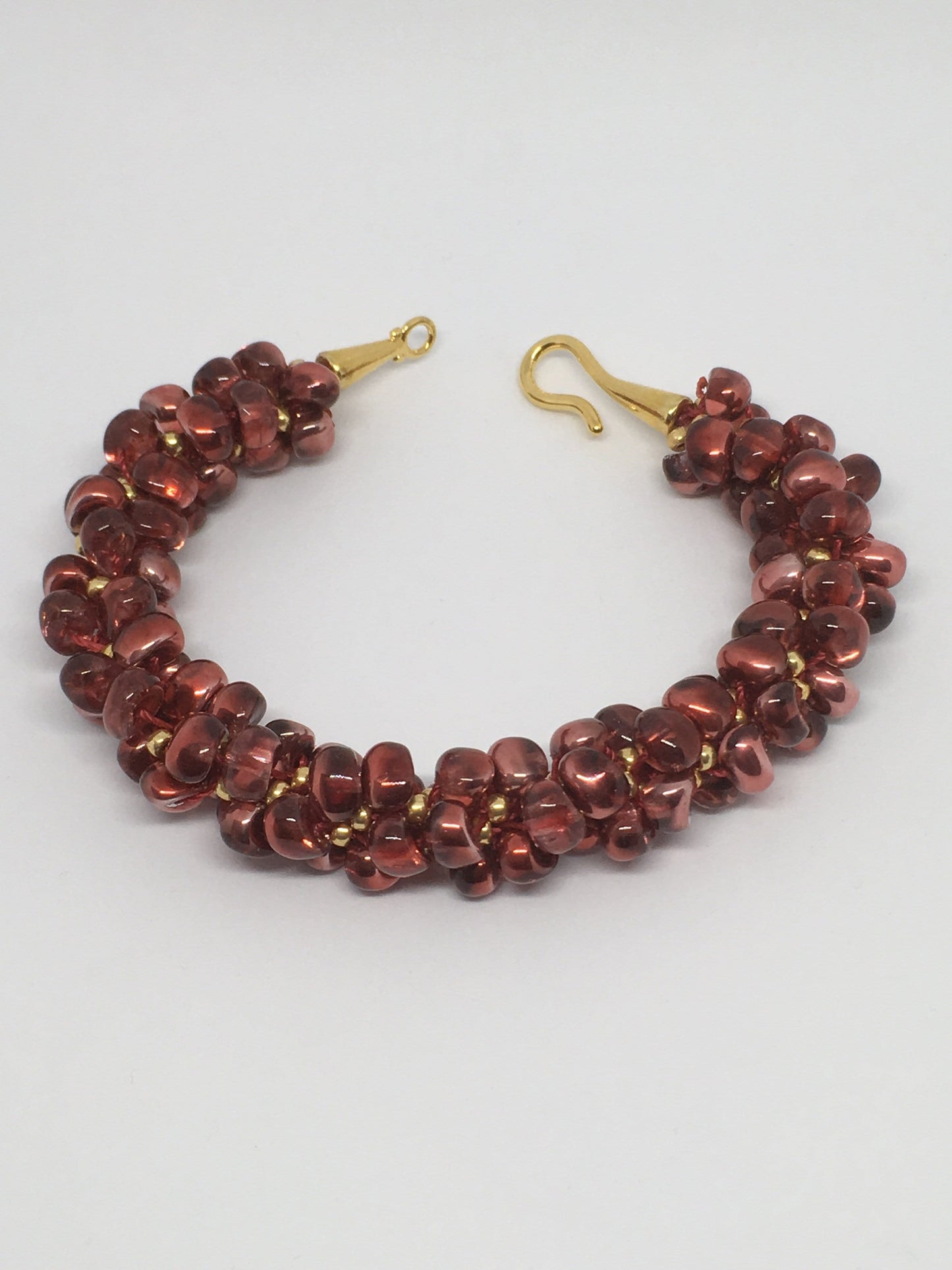 Bracelet 8 1/2" / Red Pomegranate Kumihimo Bracelet Jewelz Galore Pomegranate Beaded Kumihimo Bracelet | Jewelz Galore | Jewellery
