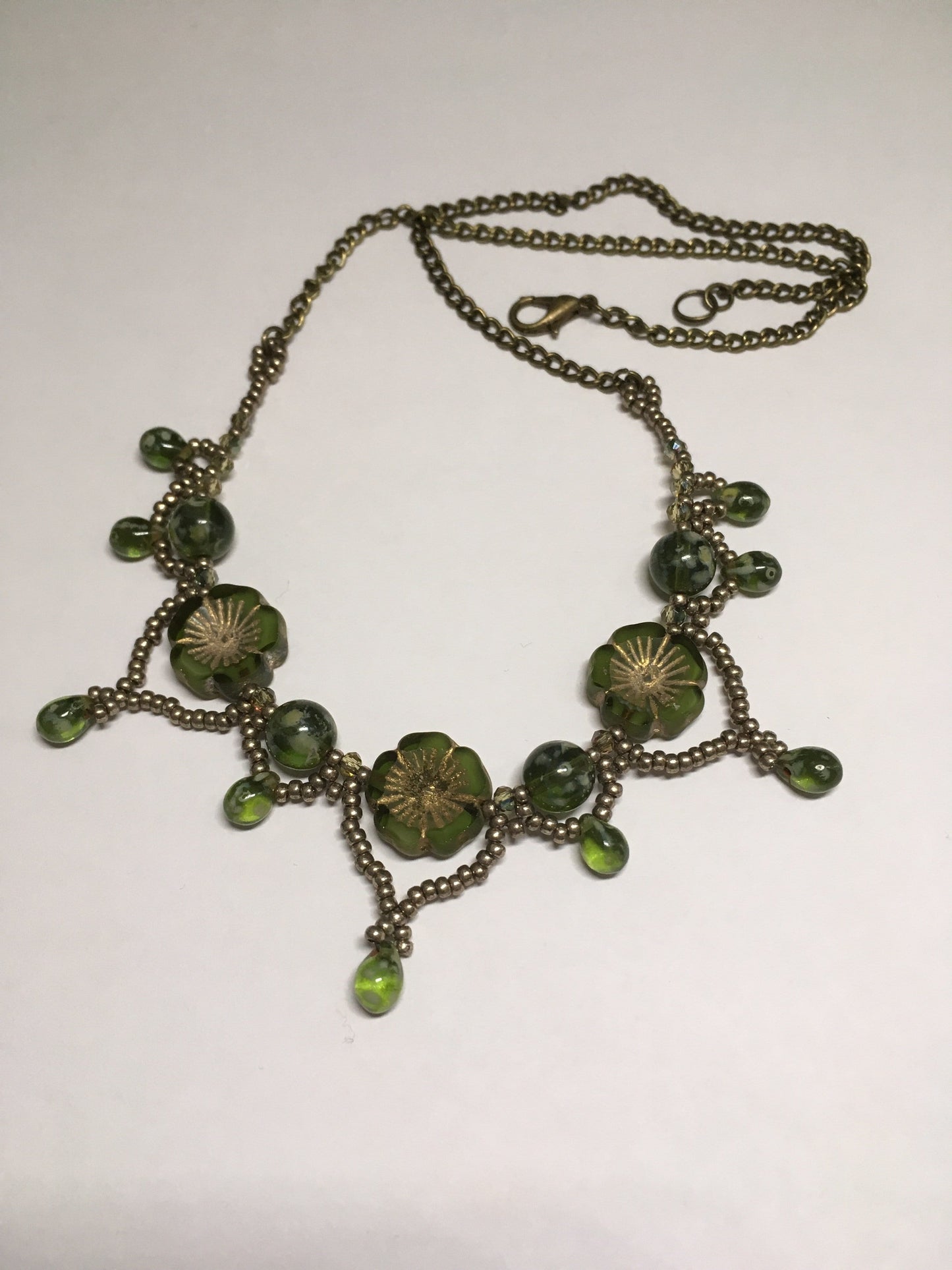 Necklace Beaded Floral Necklace Jewelz Galore Handmade Beaded Floral Necklace | Jewelz Galore | Jewellery Online