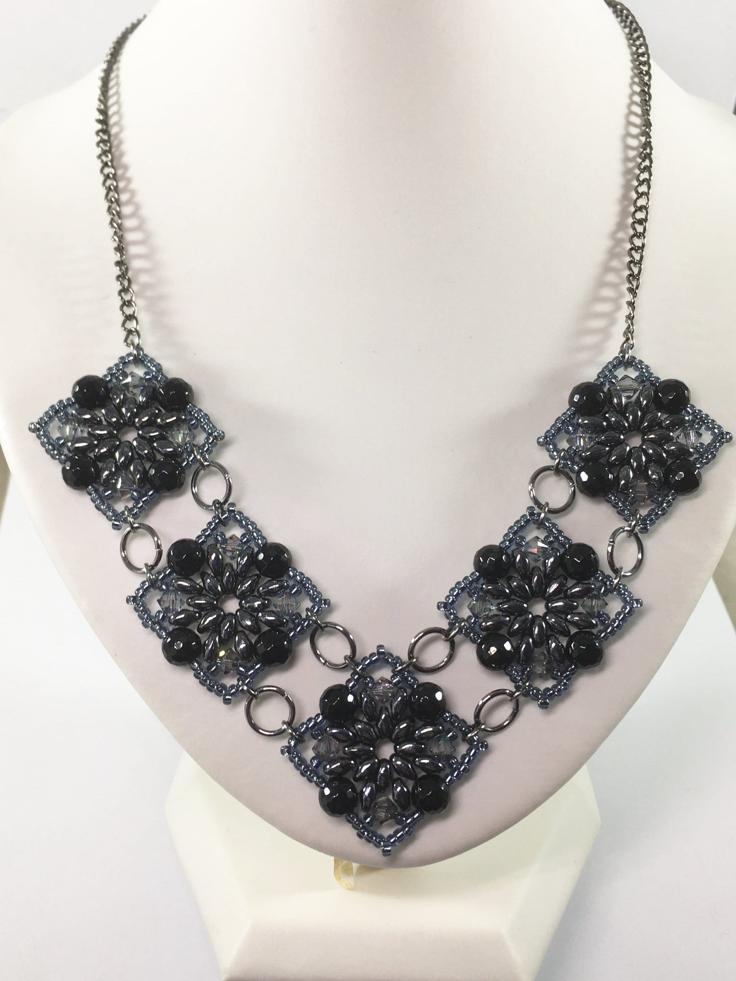Necklace After Dark Necklace Jewelz Galore Beaded Black Agate Necklace | Jewelz Galore | Handmade Jewellery