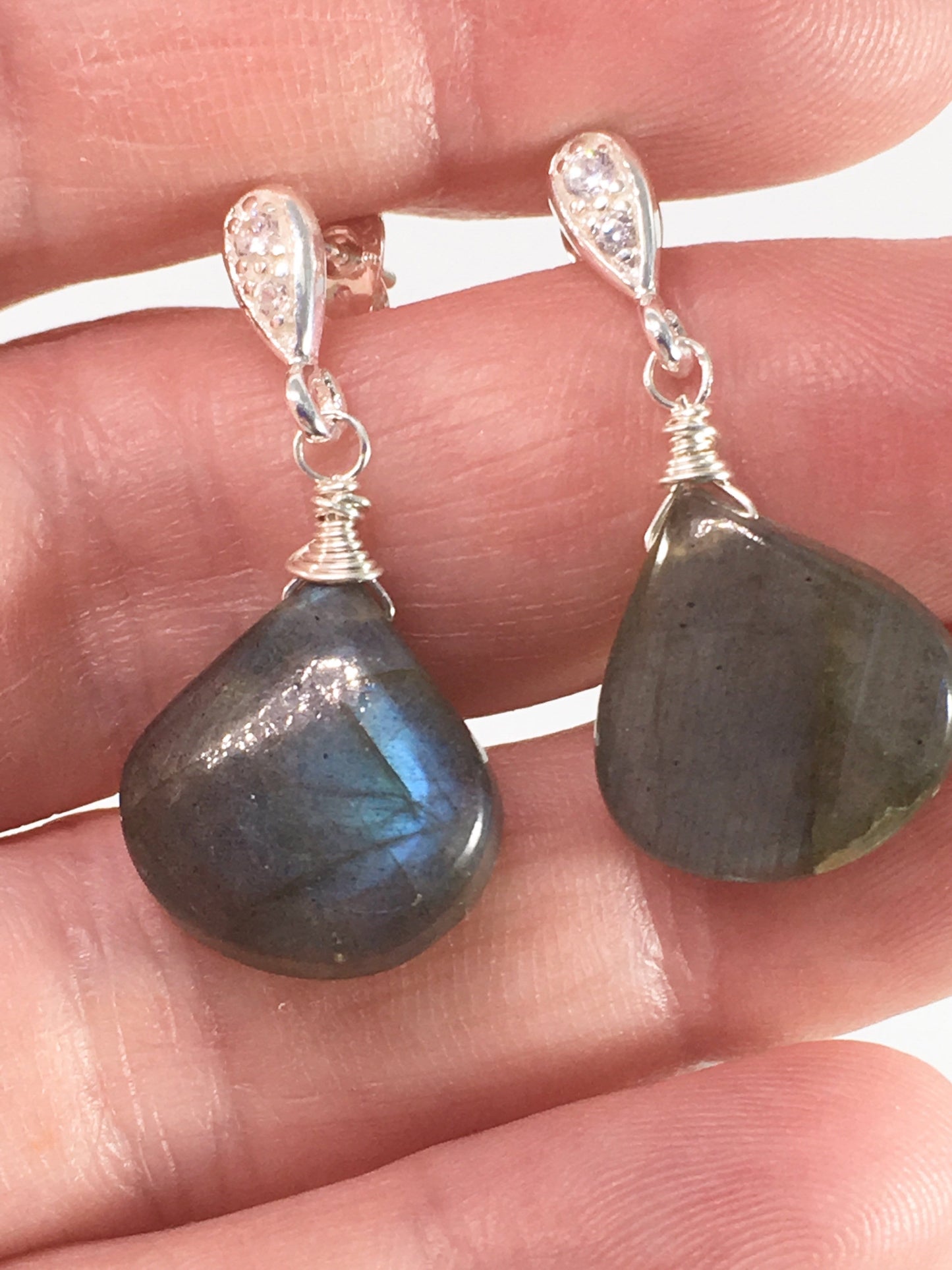 Earrings Labradorite Drop Earrings Jewelz Galore