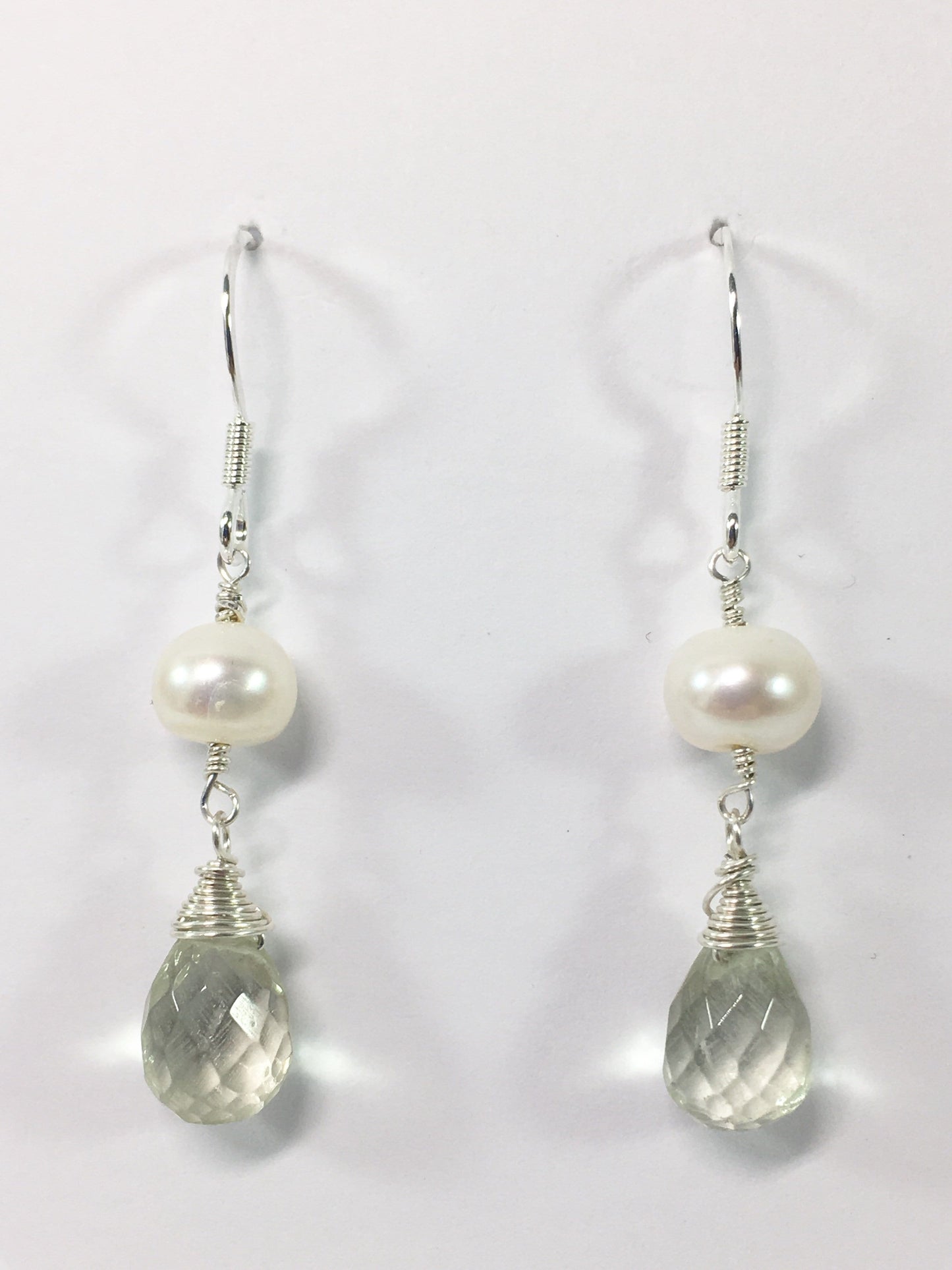 Earrings Green Amethyst Drop Earrings Jewelz Galore Buy Green Amethyst Pearl Earrings | Jewelz Galore | Artisan Jewellery