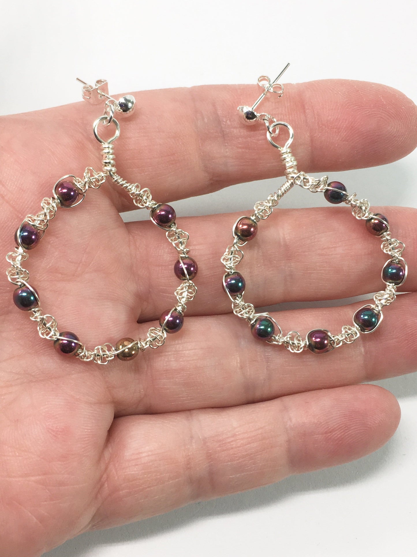 Earrings Wire Macrame Hoop Earrings Jewelz Galore