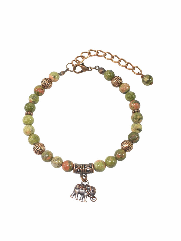 Gemstone And Copper Bracelet