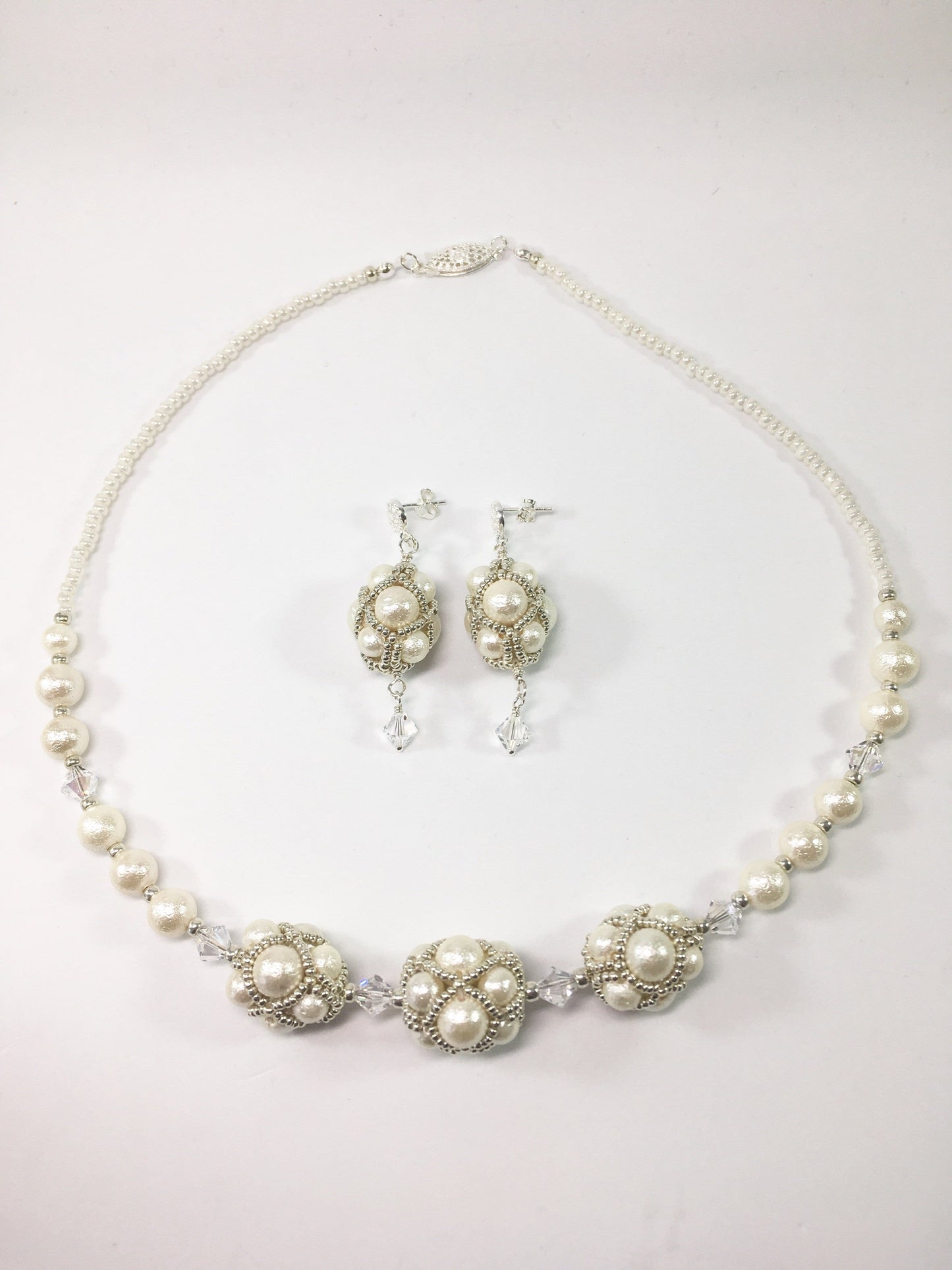 Necklace Ivory Shell Pearl Bridal Set Jewelz Galore Pearl Bridal Set | Jewelz Galore | Jewellery