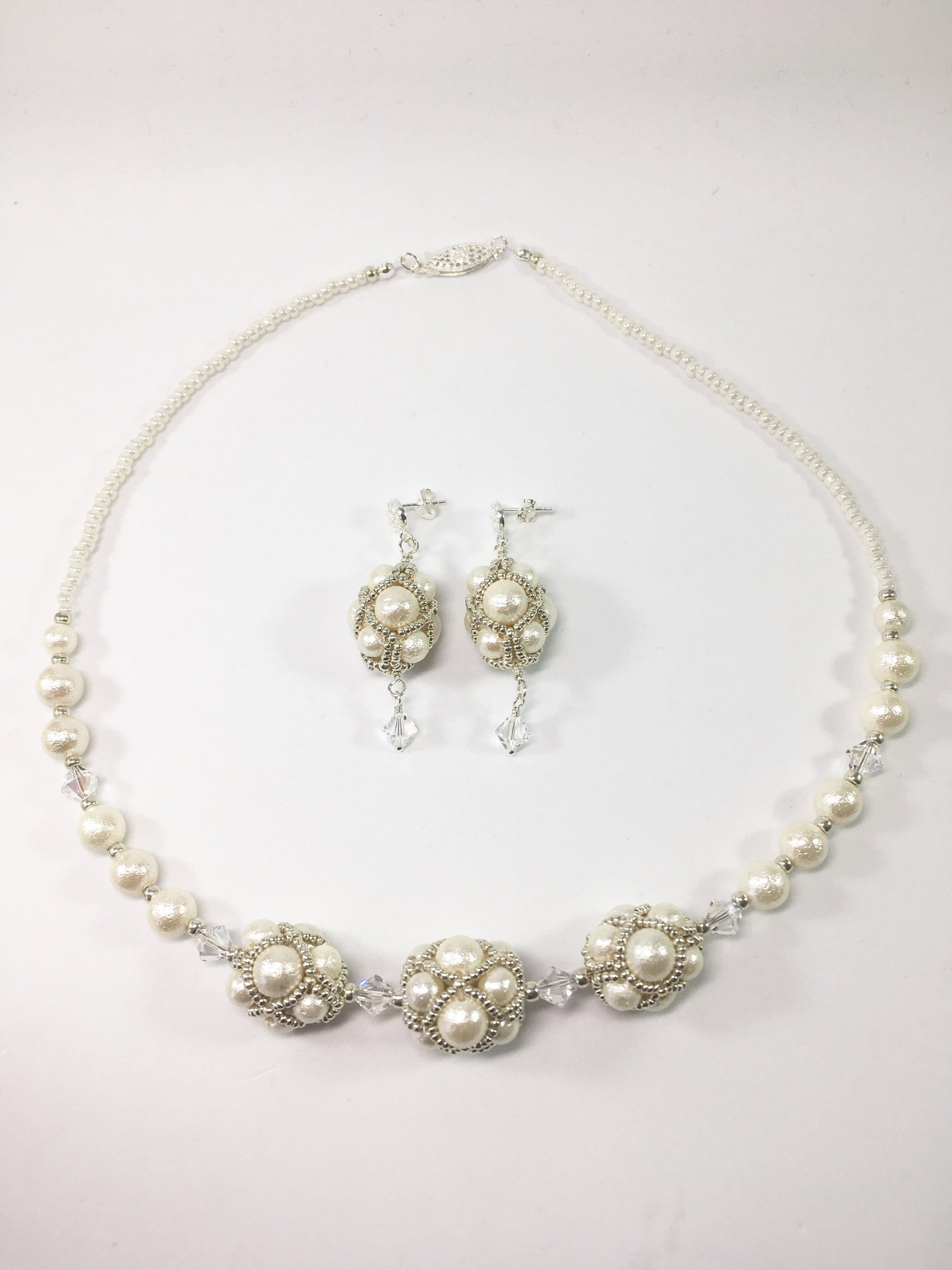 Necklace Ivory Shell Pearl Bridal Set Jewelz Galore Pearl Bridal Set | Jewelz Galore | Jewellery