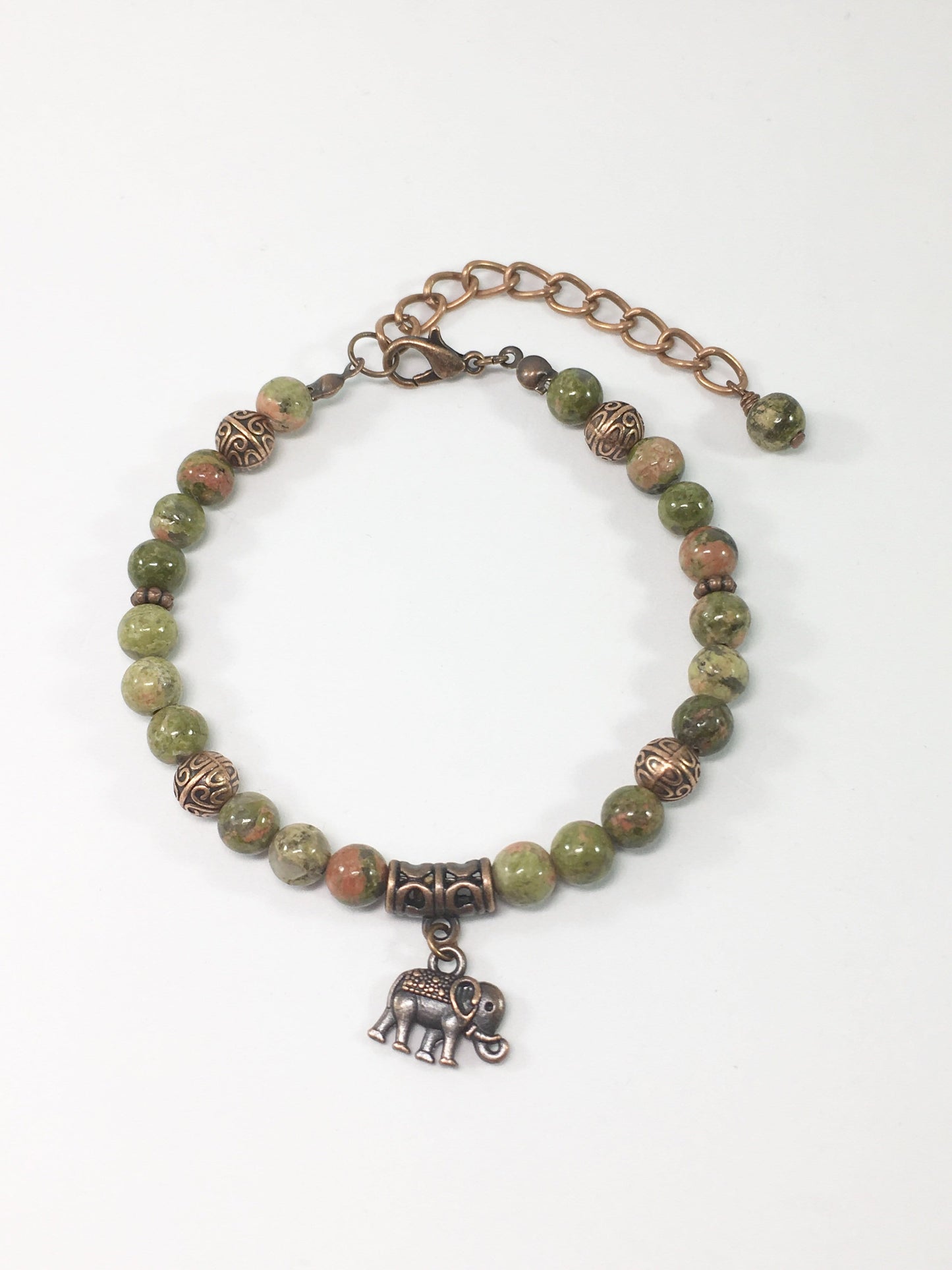 Bracelet Unakite Gemstone And Copper Bracelet Jewelz Galore Gemstone And Copper Bracelet | Jewelz Galore | Jewellery Online