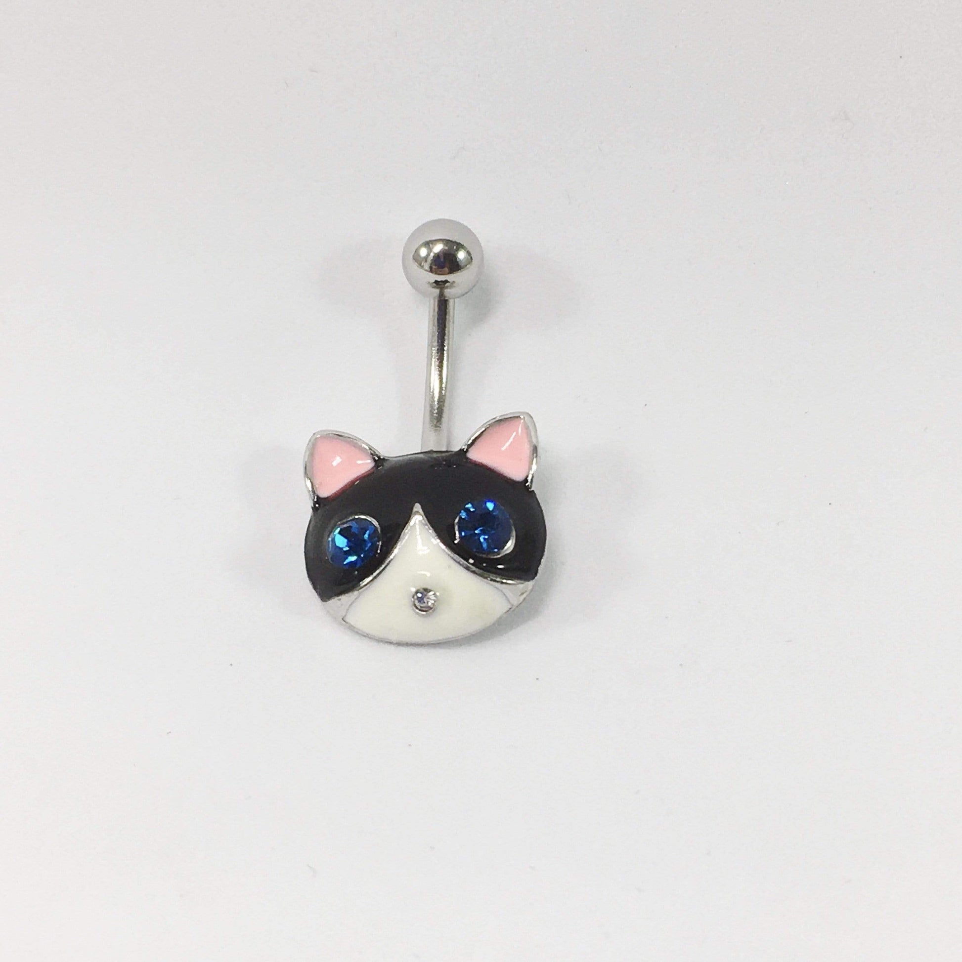 Belly Bars Black Cat Face Belly Bar Jewelz Galore Cat Face Belly Bar | Jewelz Galore | Ladies Body Jewellery Online