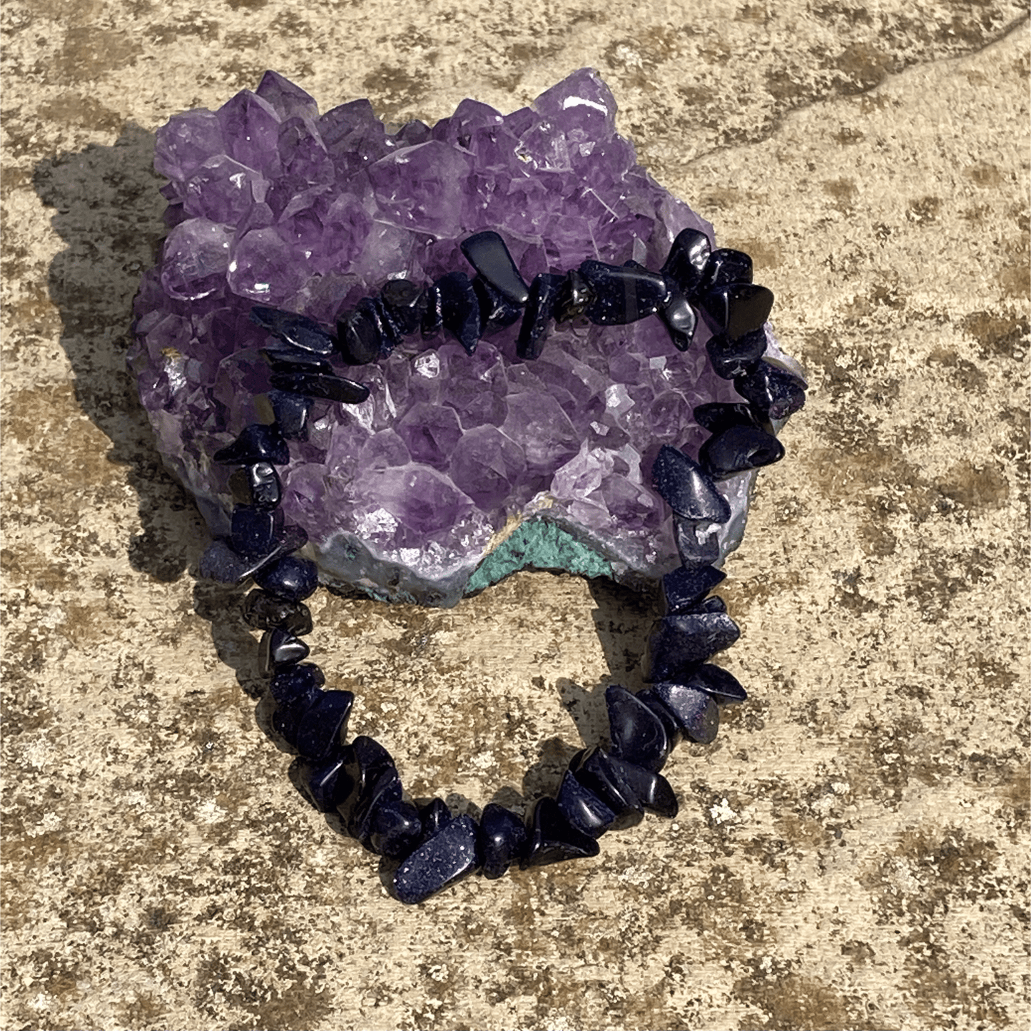 Bracelet Blue Goldstone Gemstone Chip Stretch Bracelet Jewelz Galore Gemstone Chip Stretch Bracelet Online | Jewelz Galore | Jewellery