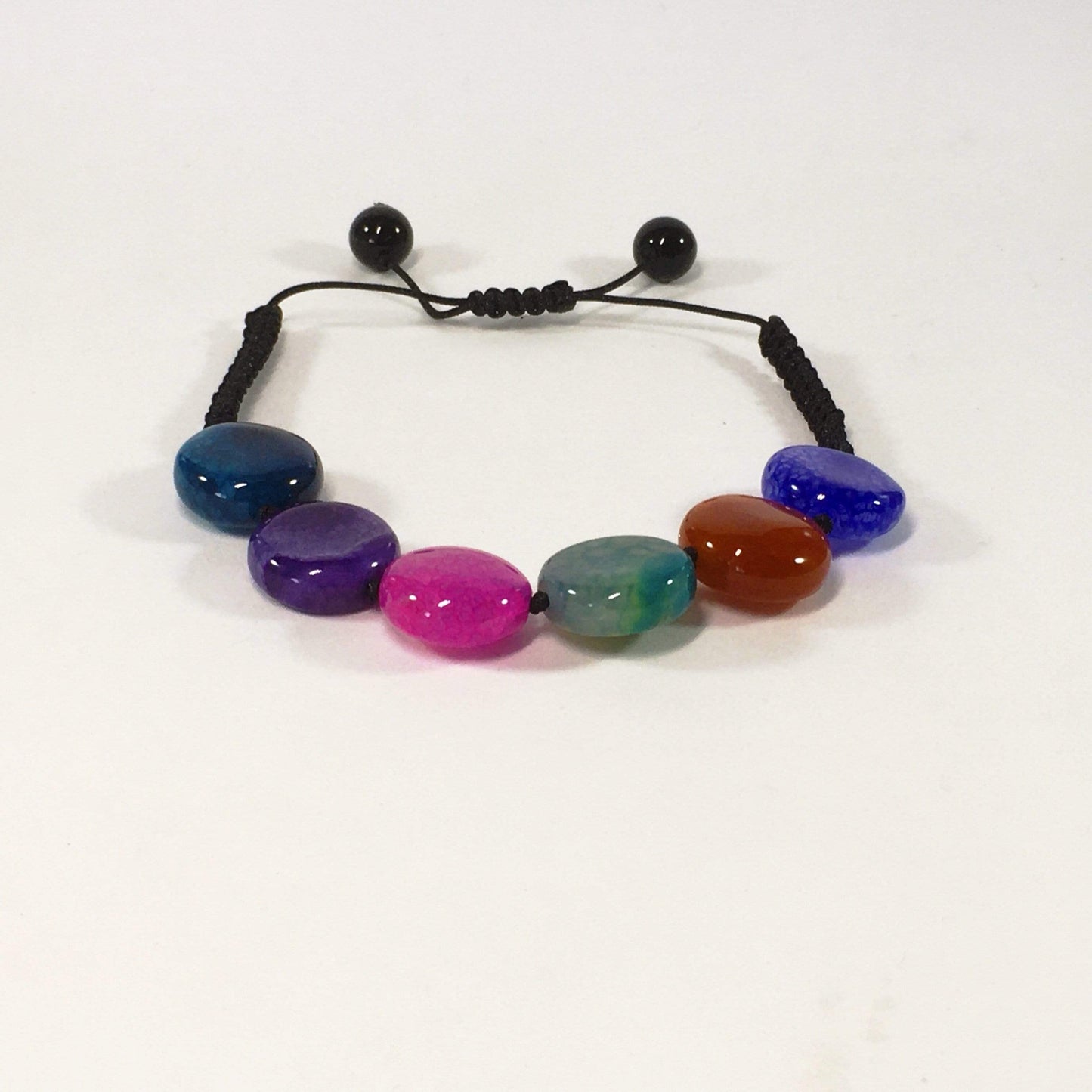 Bracelet Colourful Multi Coloured Agate Bracelet Jewelz Galore Multi Coloured Adjustable Agate Bracelet | Jewelz Galore | Jewellery