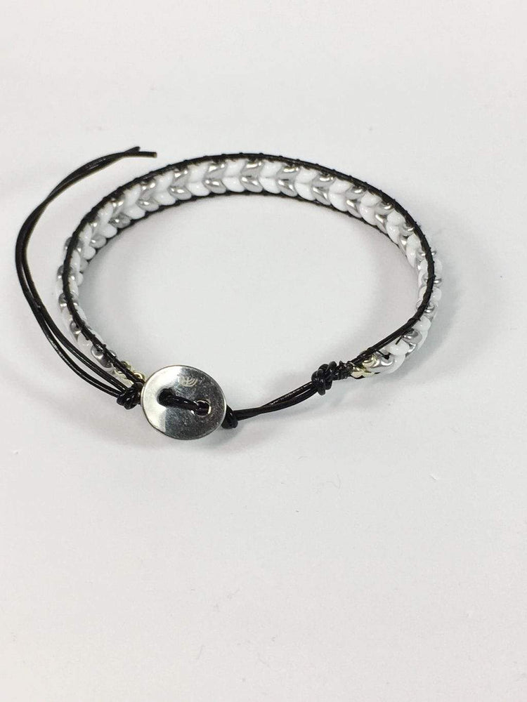 Handmade Herringbone Beaded Wrap Bracelet