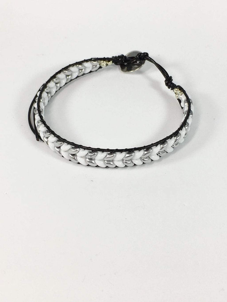 Handmade Herringbone Beaded Wrap Bracelet