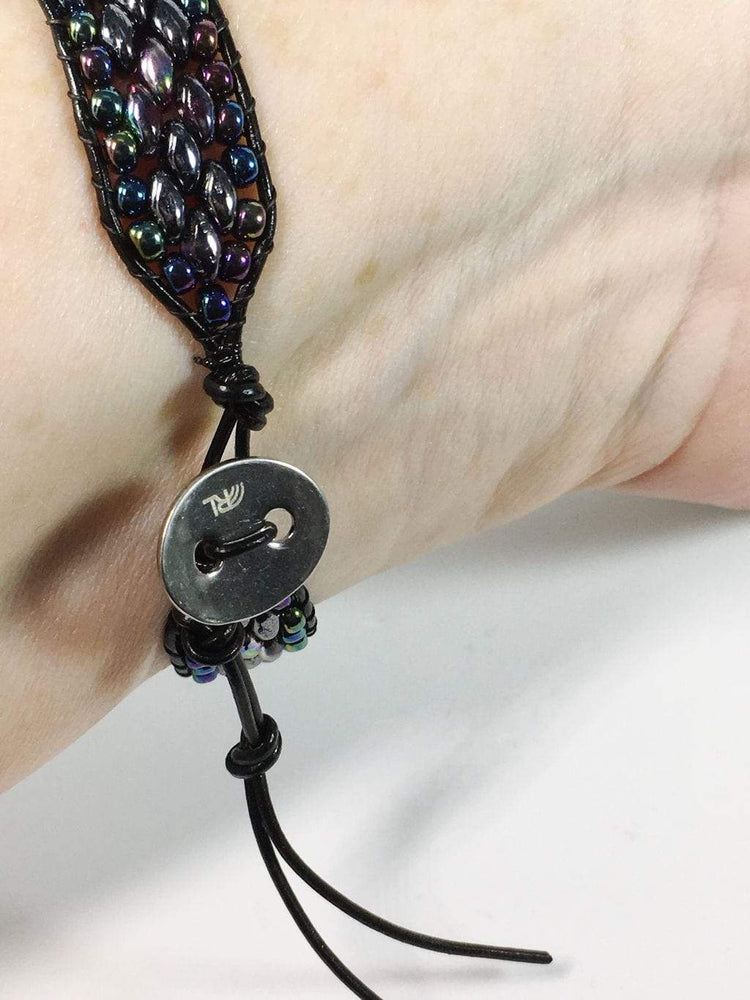 Handmade Rainbow Beaded Wrap Bracelet