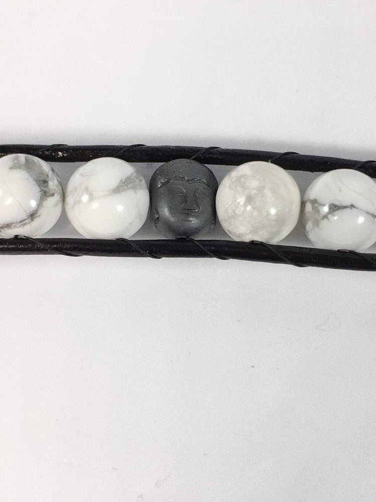 Handmade White Howlite Gemstone Wrap Bracelet
