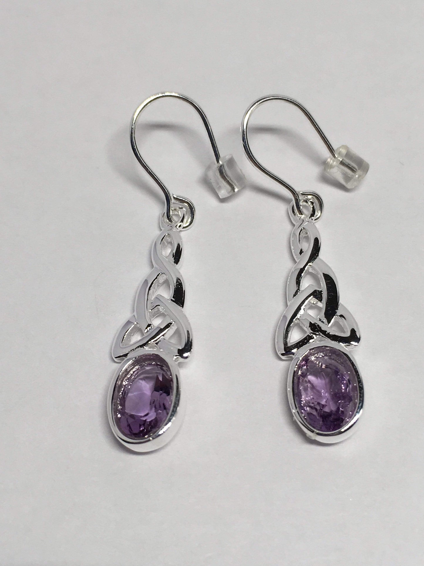 Earrings Amethyst Sterling Silver Celtic Gemstone Earrings Jewelz Galore Celtic Gemstone Earrings | Jewelz Galore | Jewellery