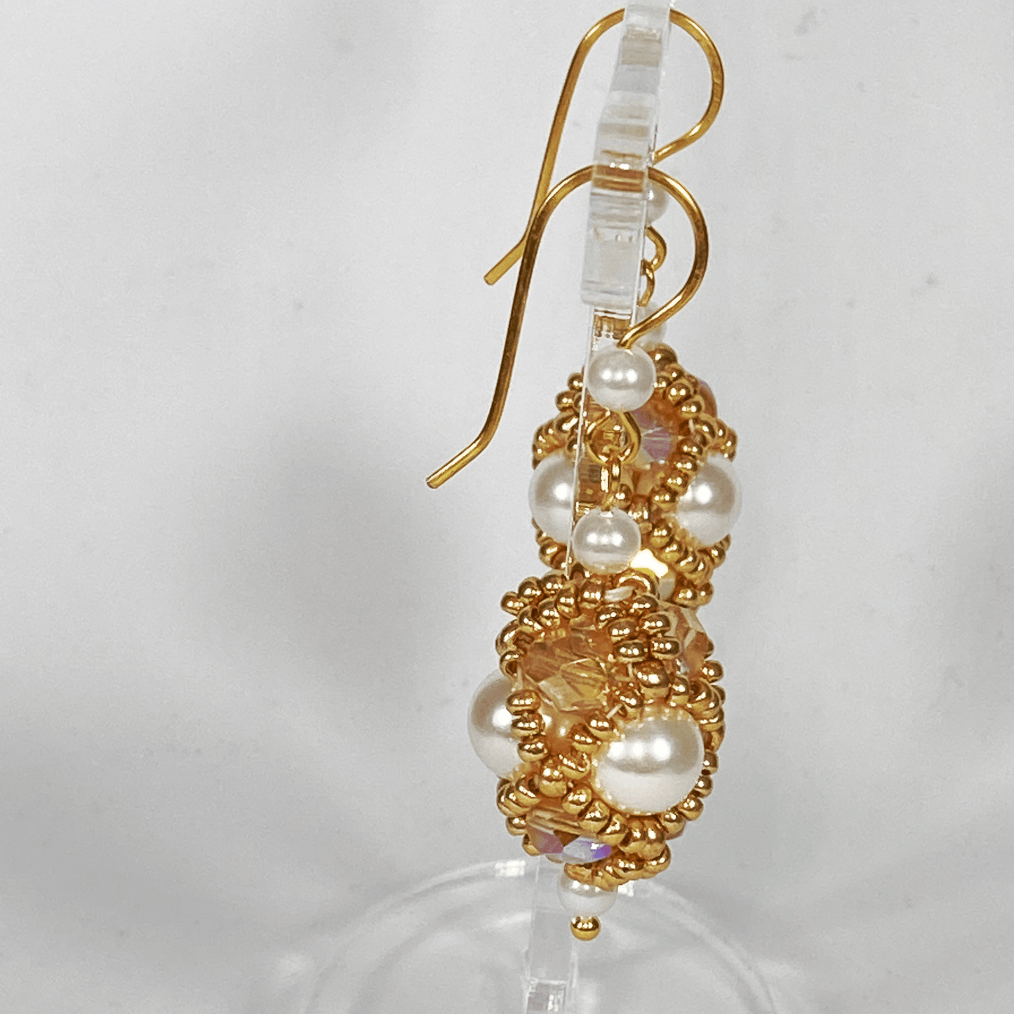 Earrings Shell Pearl Netted Earrings Jewelz Galore Shell Pearl Netted Earrings | Jewelz Galore | Artisan Jewellery