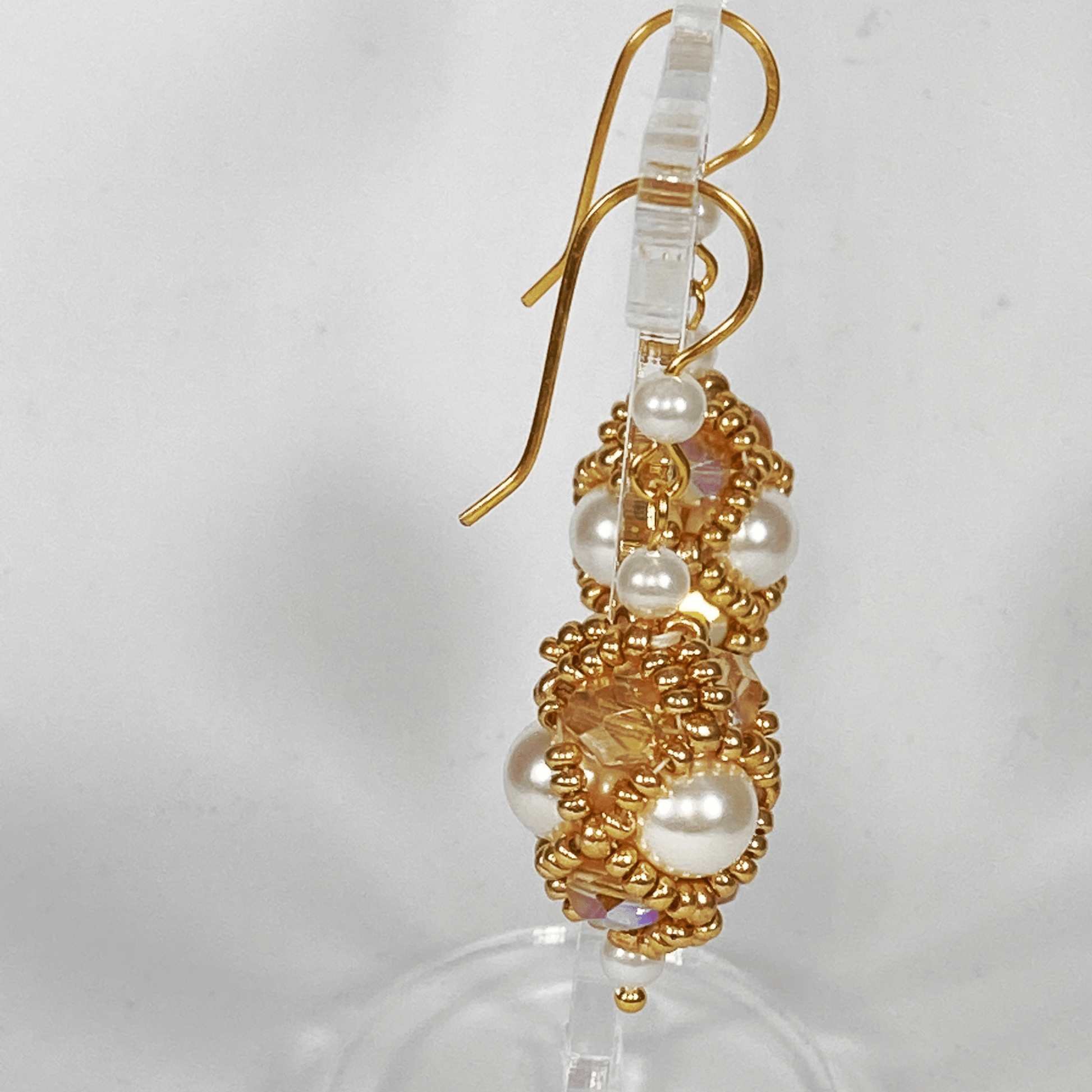 Earrings Shell Pearl Netted Earrings Jewelz Galore Shell Pearl Netted Earrings | Jewelz Galore | Artisan Jewellery