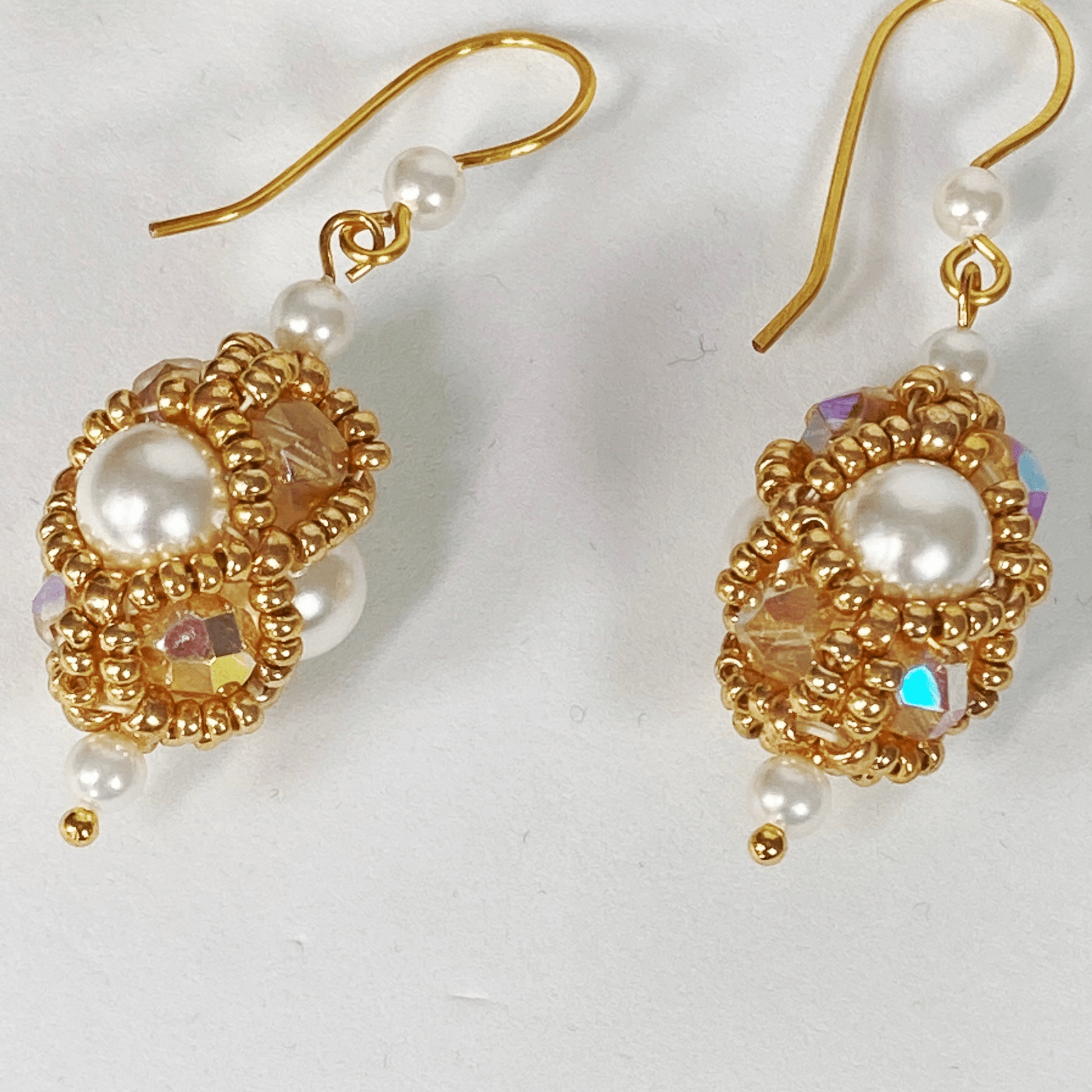 Earrings Shell Pearl Netted Earrings Jewelz Galore Shell Pearl Netted Earrings | Jewelz Galore | Artisan Jewellery