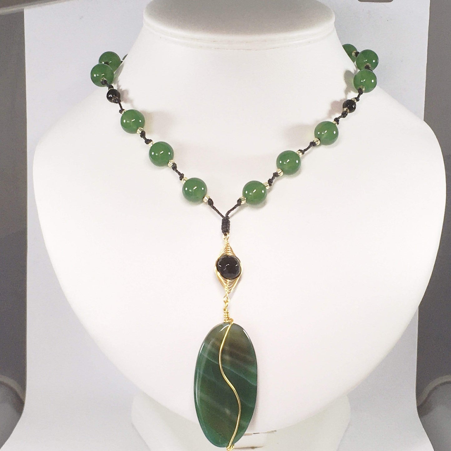 Necklace Agate Knotted Pendant Necklace Jewelz Galore Agate Gemstone Knotted Pendant Necklace | Jewelz Galore | Jewellery