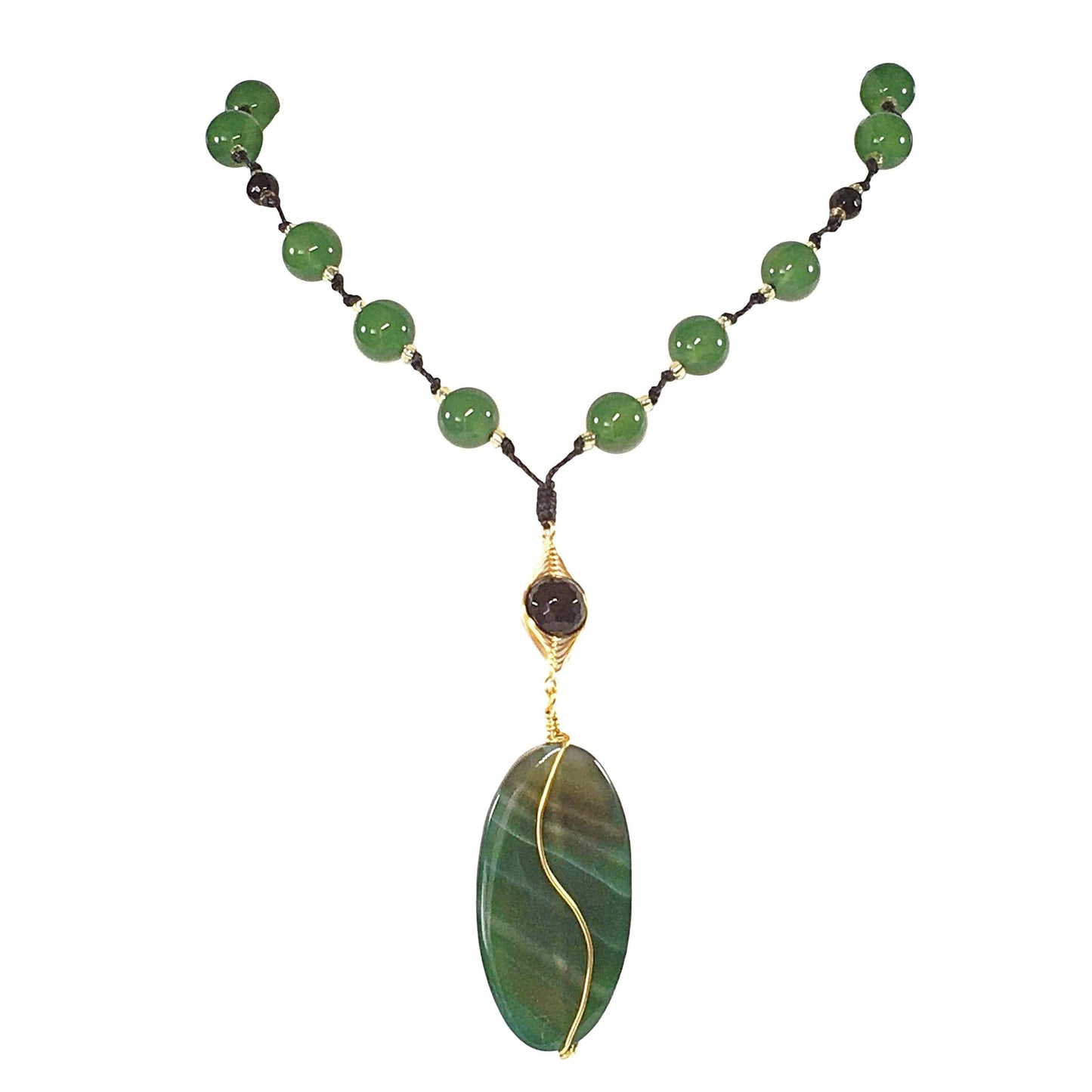 Necklace Agate Knotted Pendant Necklace Jewelz Galore Agate Gemstone Knotted Pendant Necklace | Jewelz Galore | Jewellery