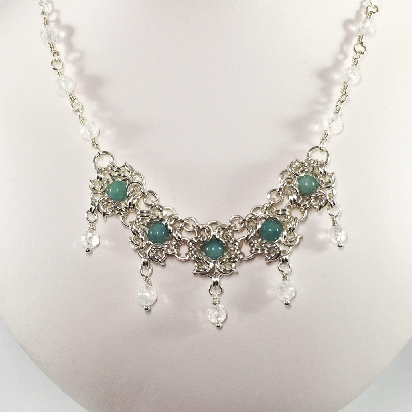 Necklace Amazonite Romanov Chainmaille Set Jewelz Galore Amazonite Romonov Chainmaille Necklace Set | Jewelz Galore | Jewellery