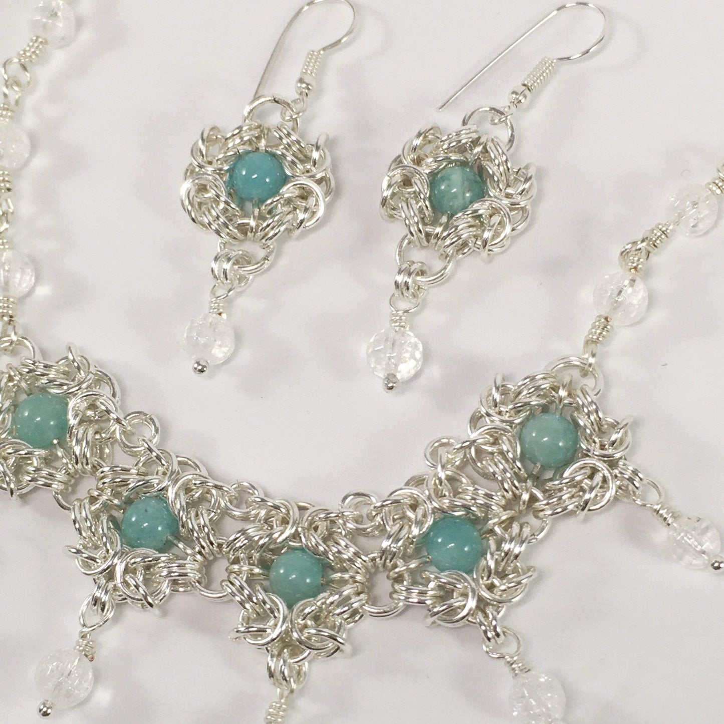 Necklace Amazonite Romanov Chainmaille Set Jewelz Galore Amazonite Romonov Chainmaille Necklace Set | Jewelz Galore | Jewellery