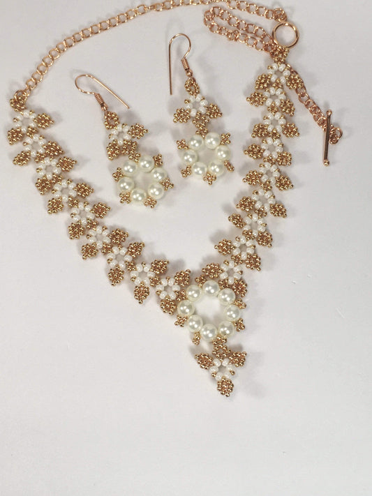 Necklace Beaded Bridal Necklace Set Jewelz Galore Beaded Bridal Necklace Set | Jewelz Galore | Handmade Jewellery