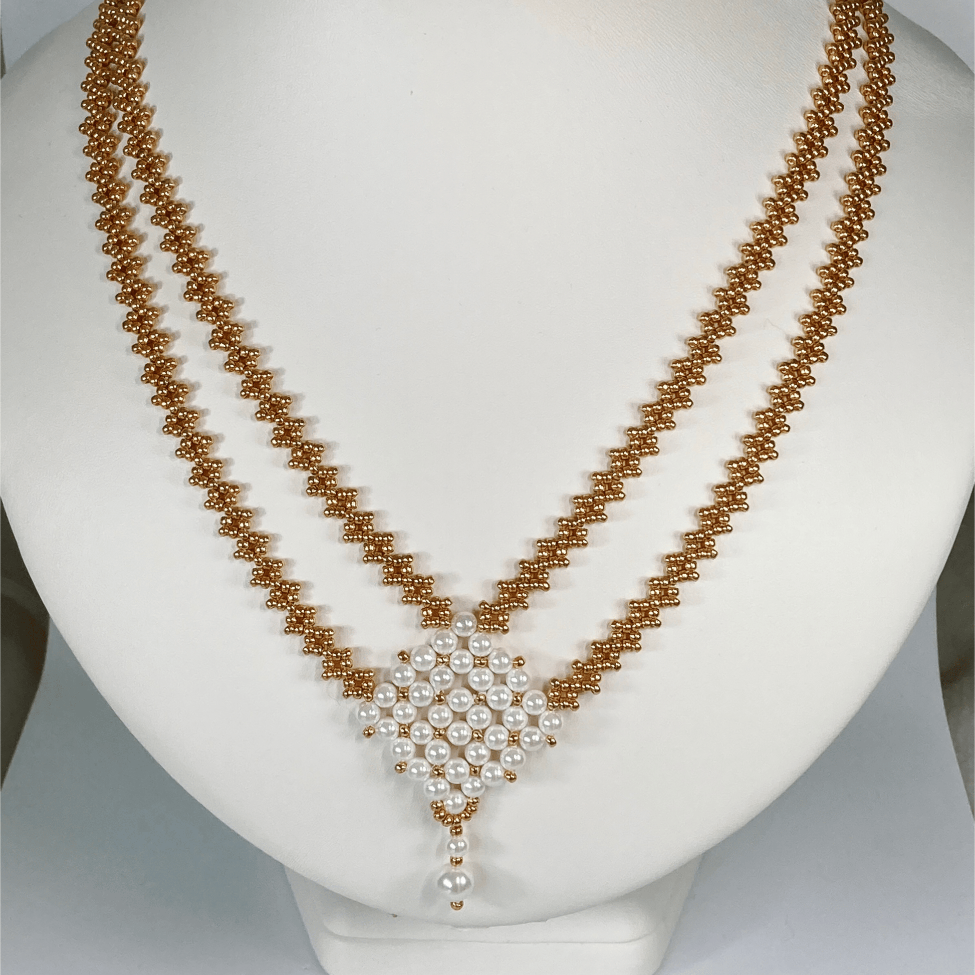 Necklace Beaded Bridal Necklace Set Jewelz Galore Shell Pearl Bridal Necklace Set | Jewelz Galore | Handmade Jewellery