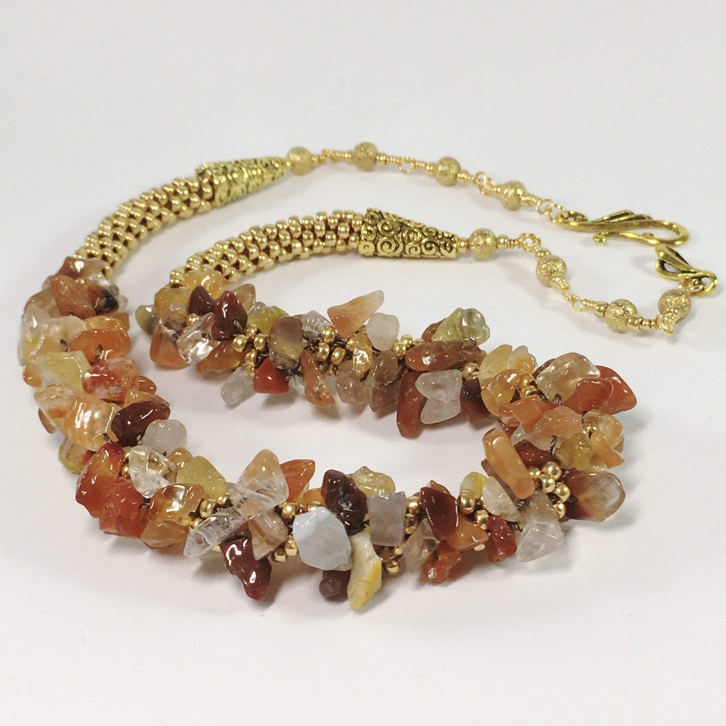 Necklace Carnelian Kumihimo Necklace Jewelz Galore Carnelian Gemstone Kumihimo Necklace | Jewelz Galore | Jewellery