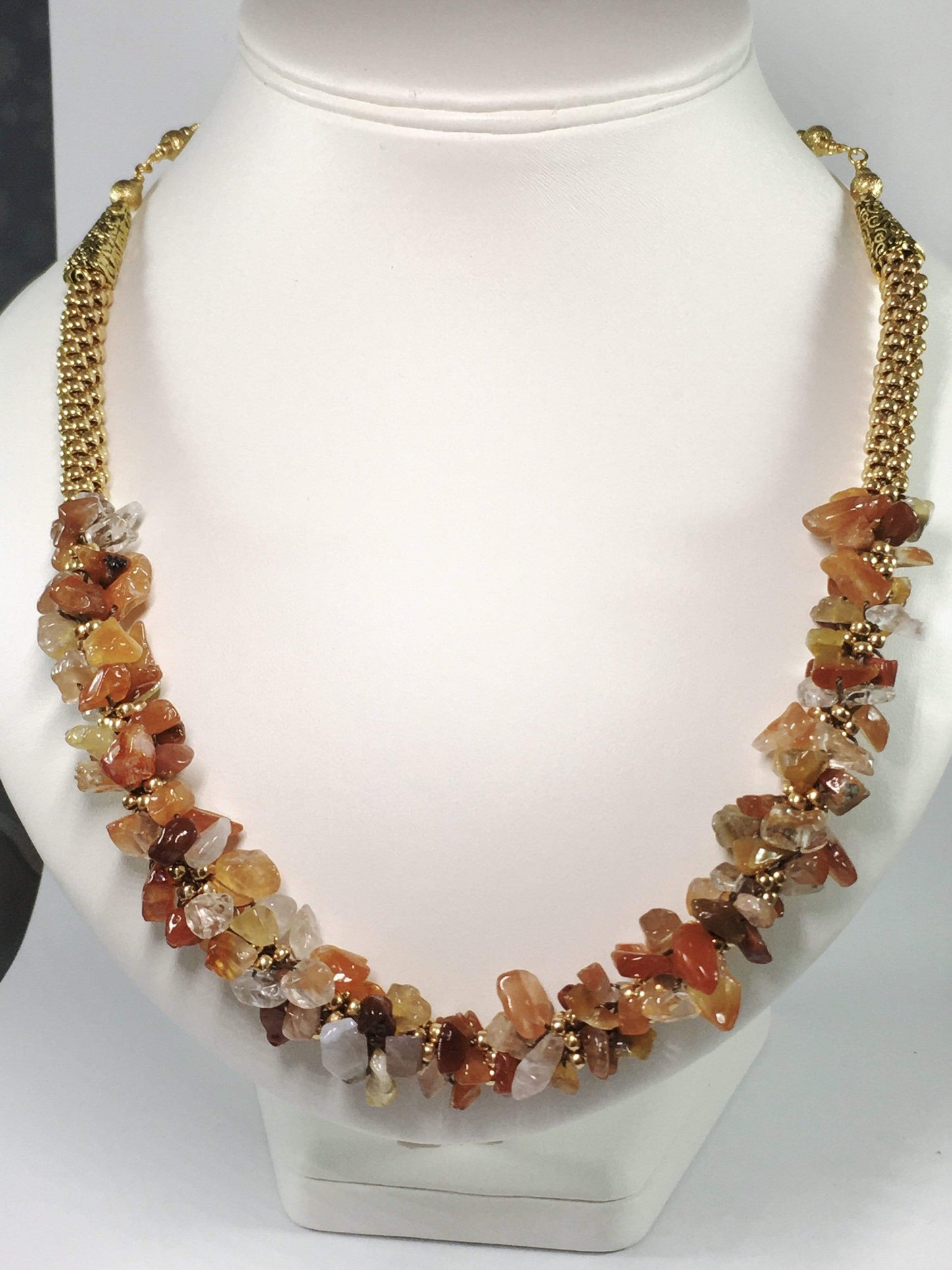 Necklace Carnelian Kumihimo Necklace Jewelz Galore Carnelian Gemstone Kumihimo Necklace | Jewelz Galore | Jewellery