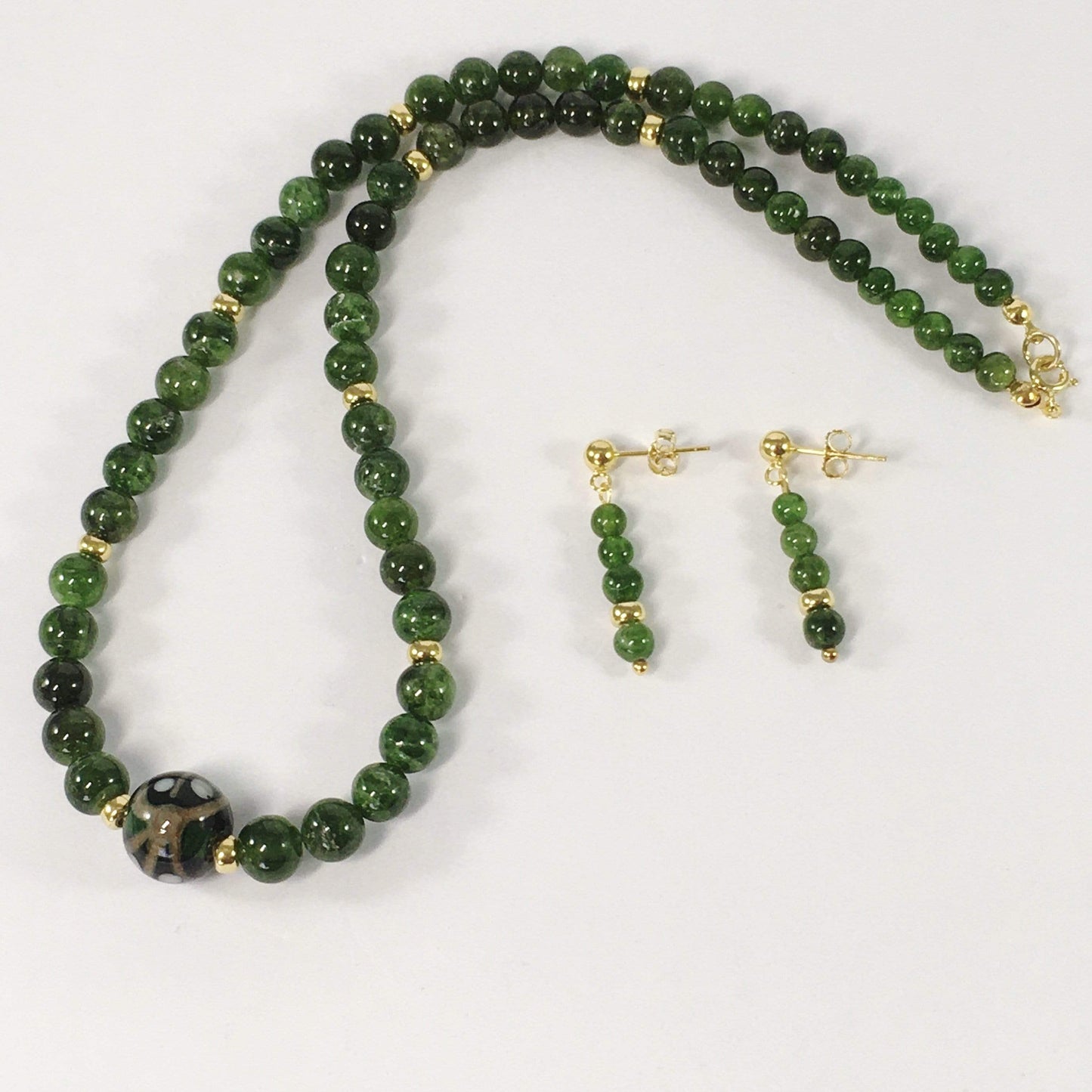 Necklace Chrome Diopside Necklace Set Jewelz Galore Buy Chrome Diopside Necklace Set | Jewelz Galore | Artisan Jewellery