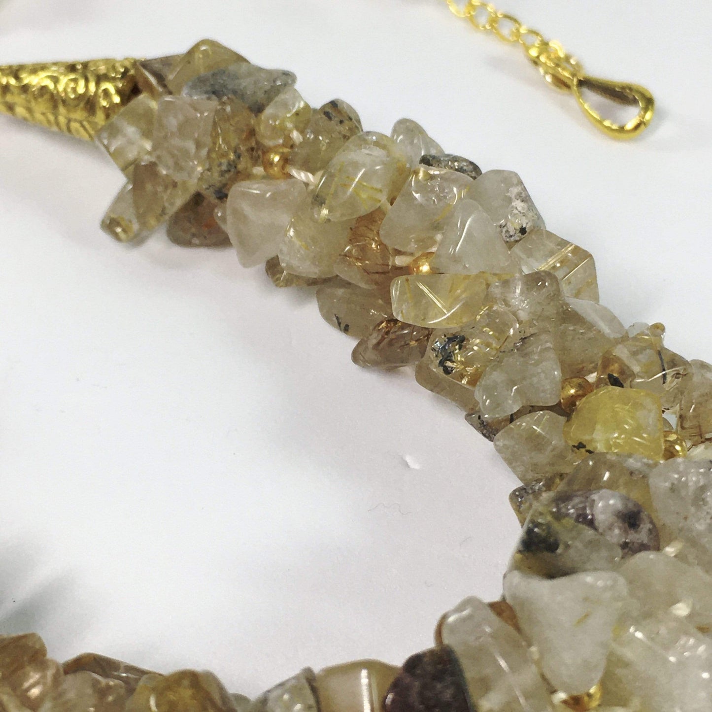 Necklace Golden Rutile Quartz Kumihimo Necklace Jewelz Galore Golden Rutile Quartz Kumihimo Necklace | Jewelz Galore | Jewellery