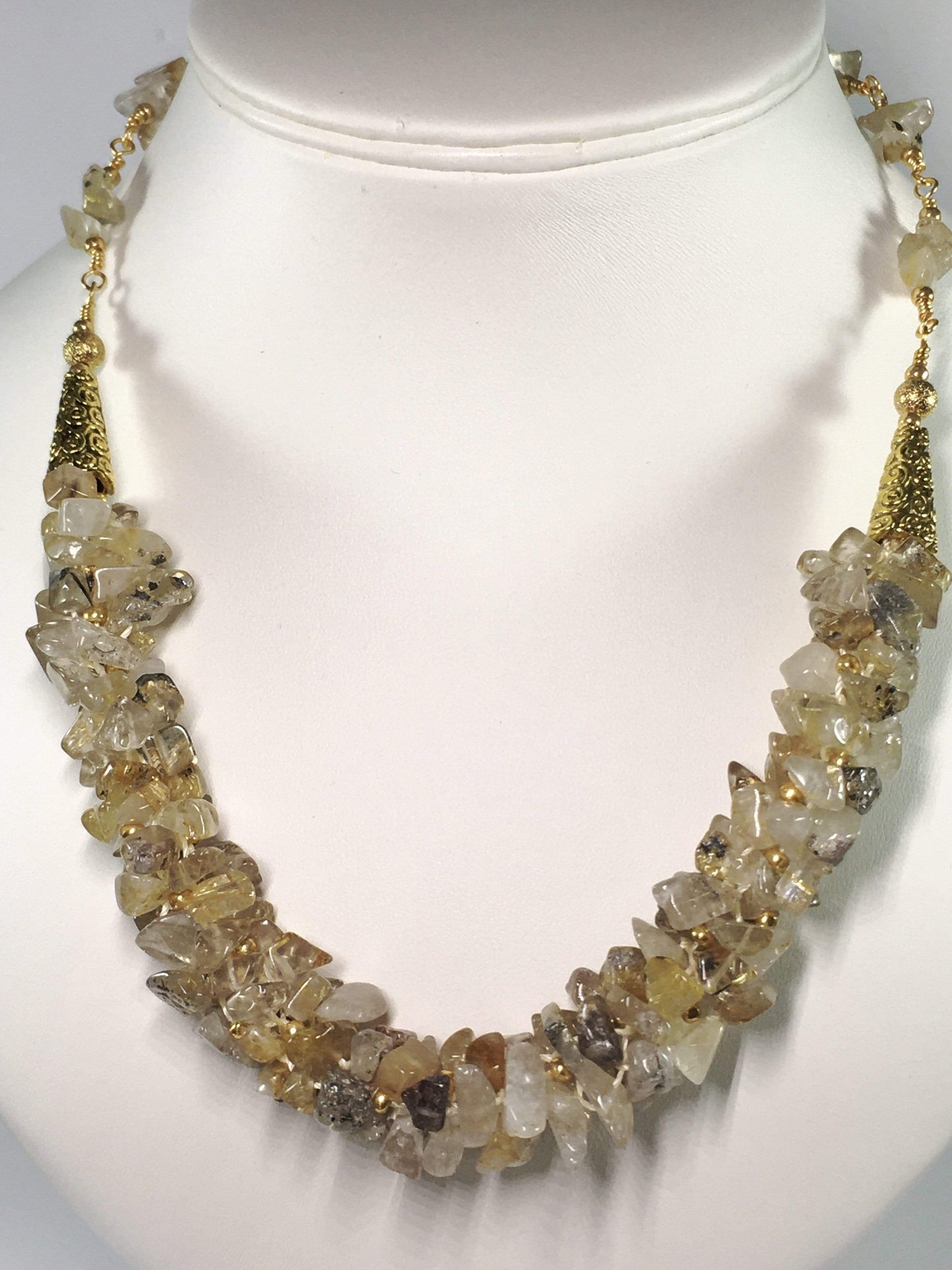 Necklace Golden Rutile Quartz Kumihimo Necklace Jewelz Galore Golden Rutile Quartz Kumihimo Necklace | Jewelz Galore | Jewellery