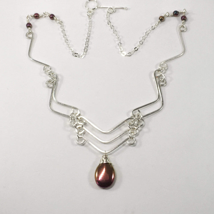 Hematite Wave Necklace