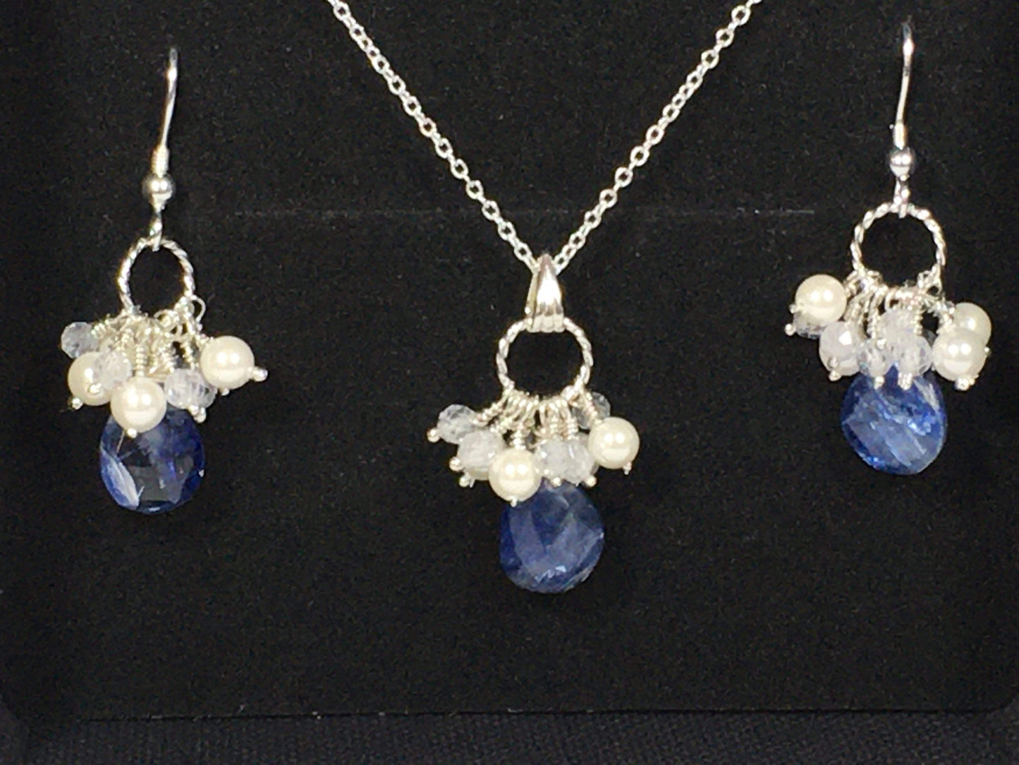 Necklace Kyanite And Zircon Cluster Necklace Set Jewelz Galore Kyanite And Zircon Cluster Necklace Set | Jewelz Galore | Jewellery