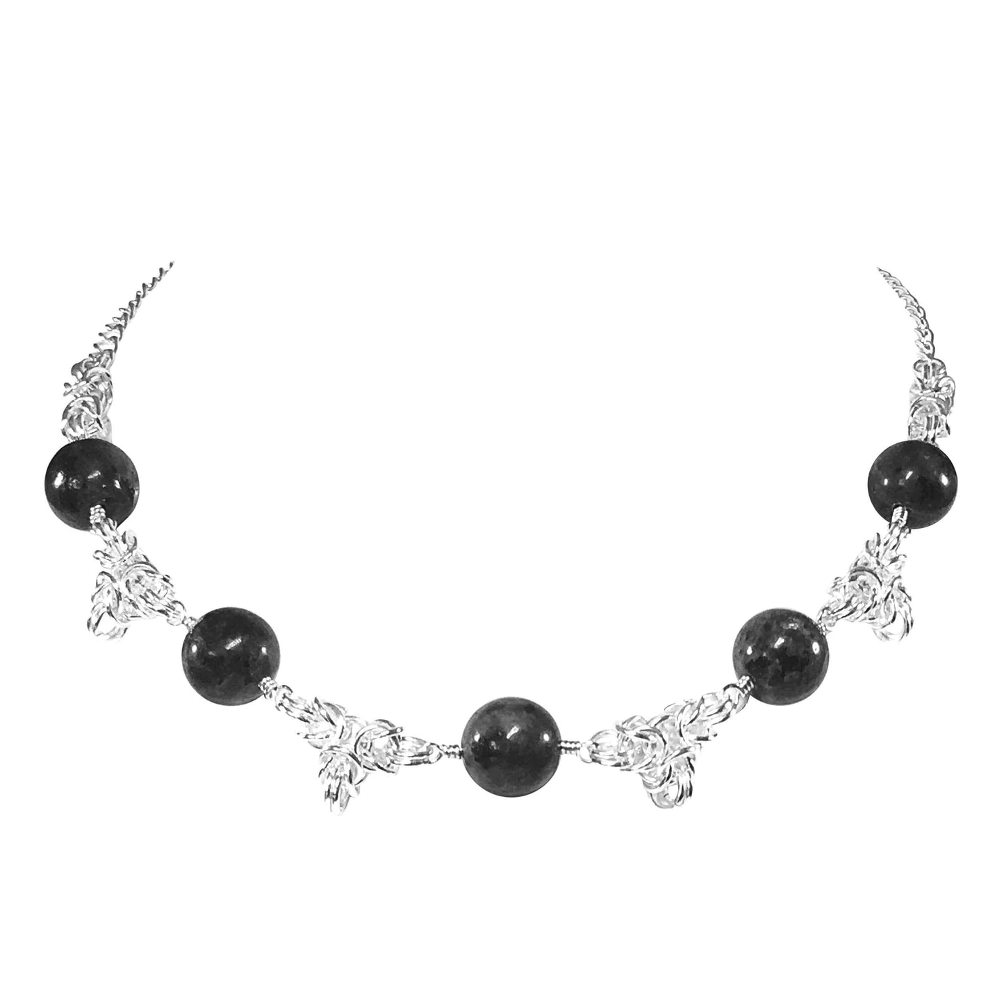 Necklace Larvakite Chainmaille Necklace Jewelz Galore Larvakite Chainmaille Necklace | Jewelz Galore | Jewellery