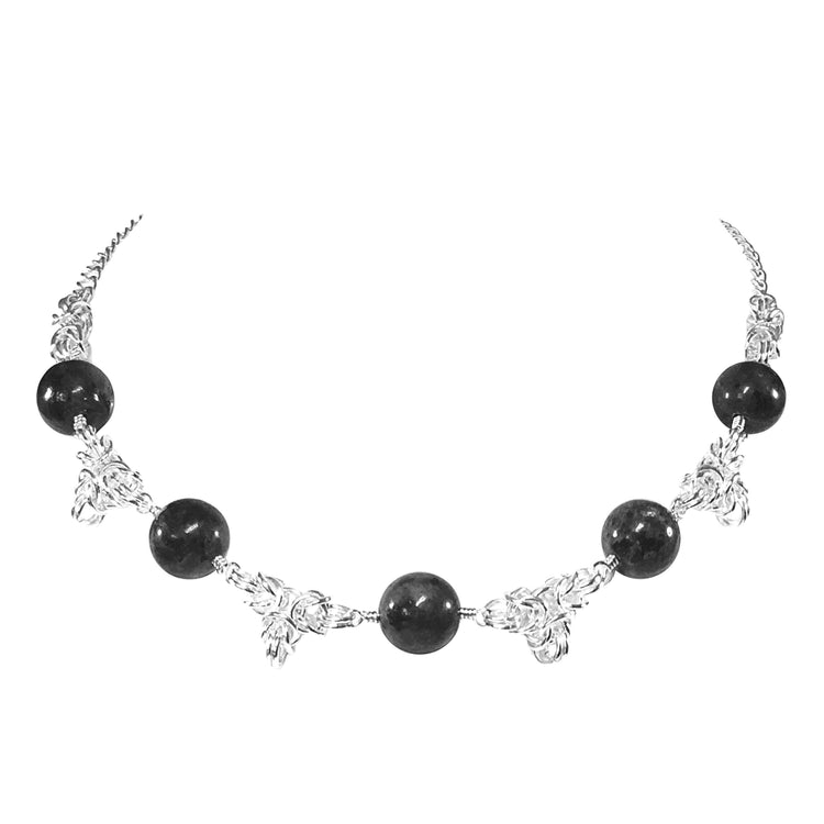 Larvakite Chainmaille Necklace