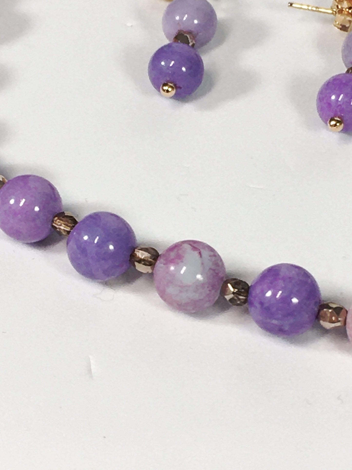 Necklace Lilac Peruvian Opal Necklace Set Jewelz Galore Lilac Peruvian Opal Necklace Set | Jewelz Galore | Artisan Jewellery