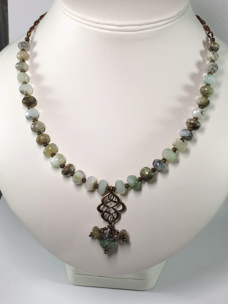 Handmade Peruvian Opal Gemstone Necklace