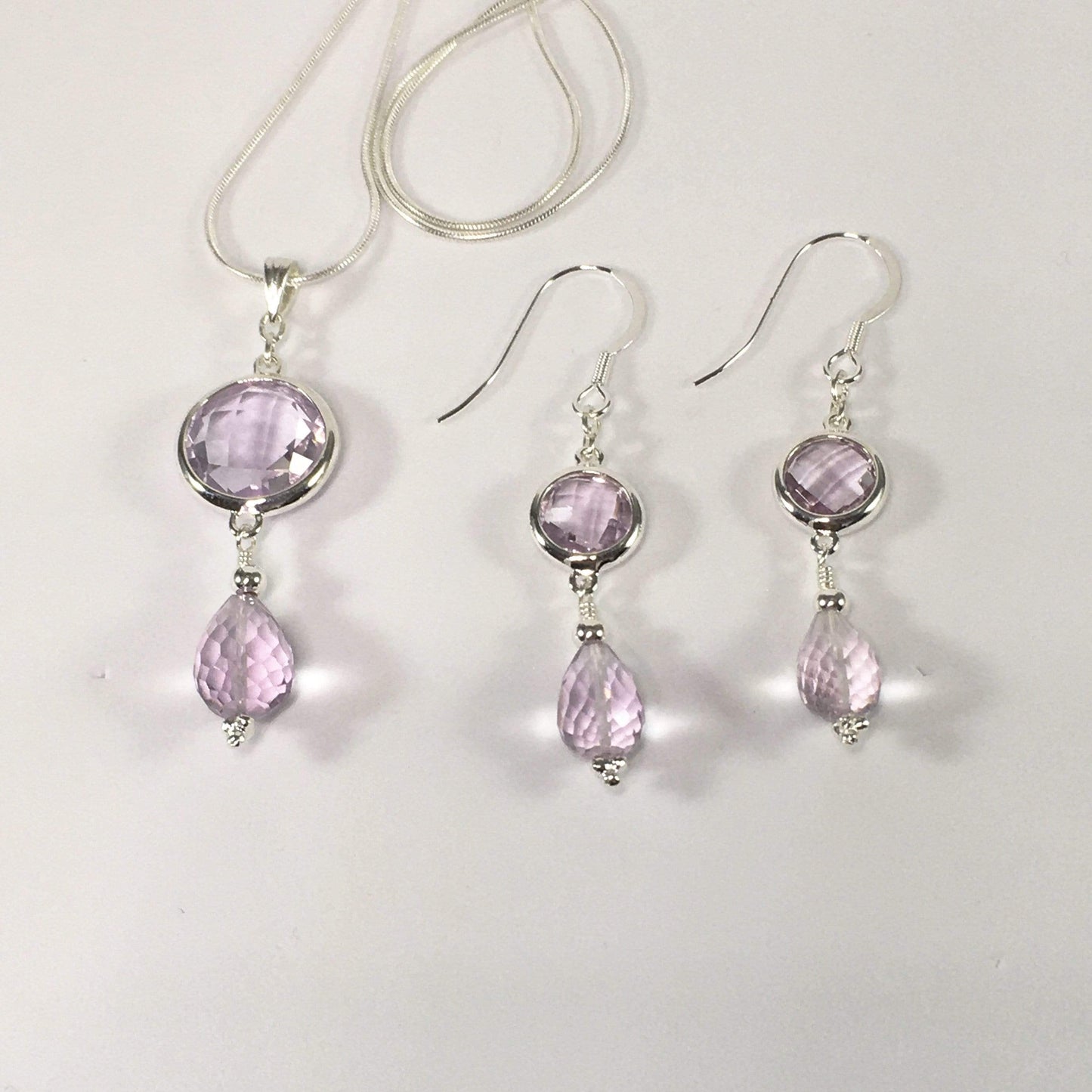 Necklace Pink Amethyst Necklace Set Jewelz Galore Pink Amethyst Necklace Set | Jewelz Galore | Jewellery