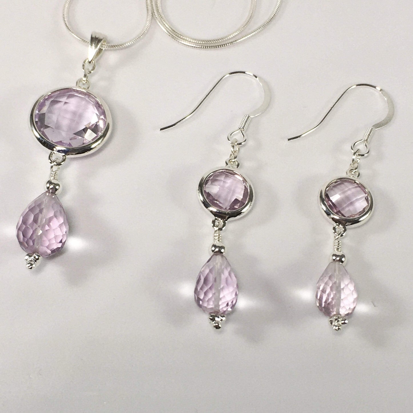 Necklace Pink Amethyst Necklace Set Jewelz Galore Pink Amethyst Necklace Set | Jewelz Galore | Jewellery