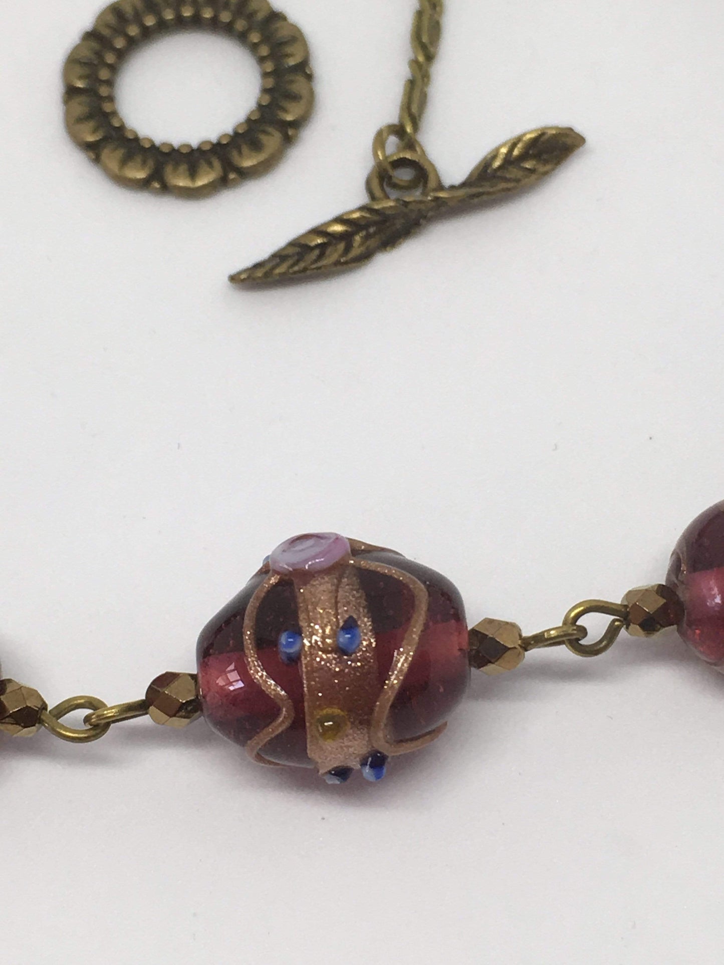 Necklace Plum Indian Lampwork Necklace Jewelz Galore Plum Lampwork Necklace | Jewelz Galore | Jewellery