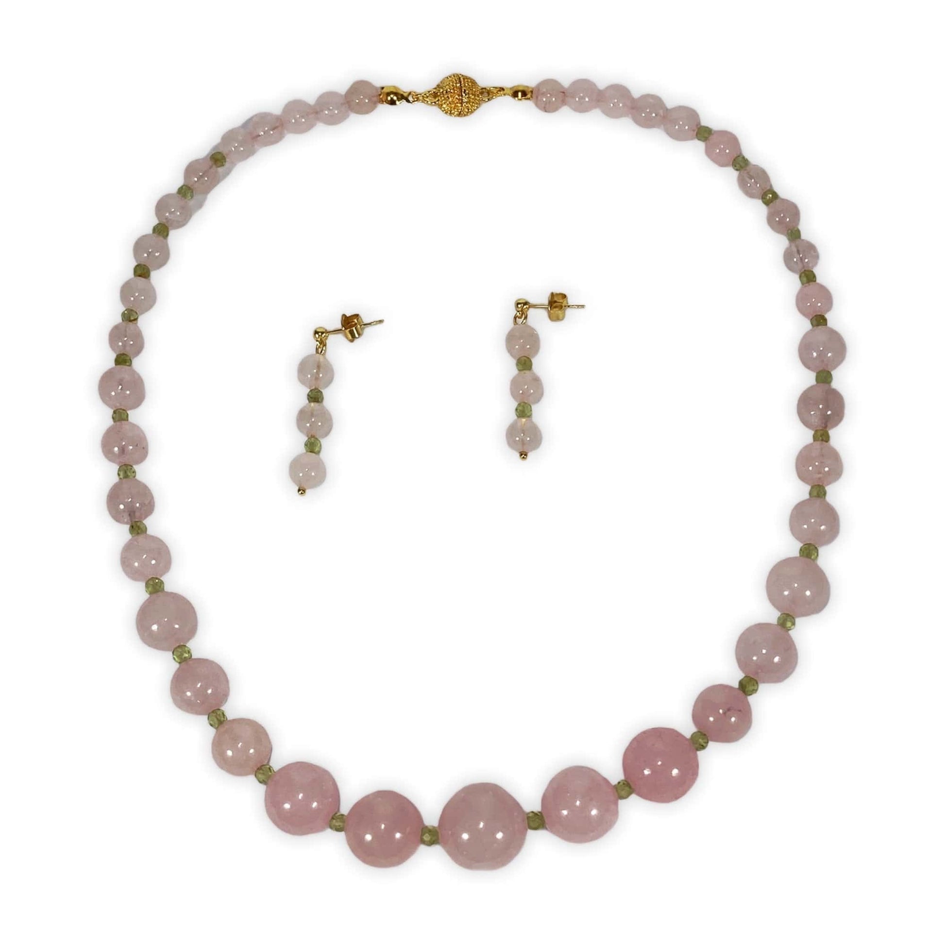 Necklace Rose Quartz And Peridot Necklace Set Jewelz Galore Rose Quartz And Peridot Necklace Set | Jewelz Galore | Cambridge UK