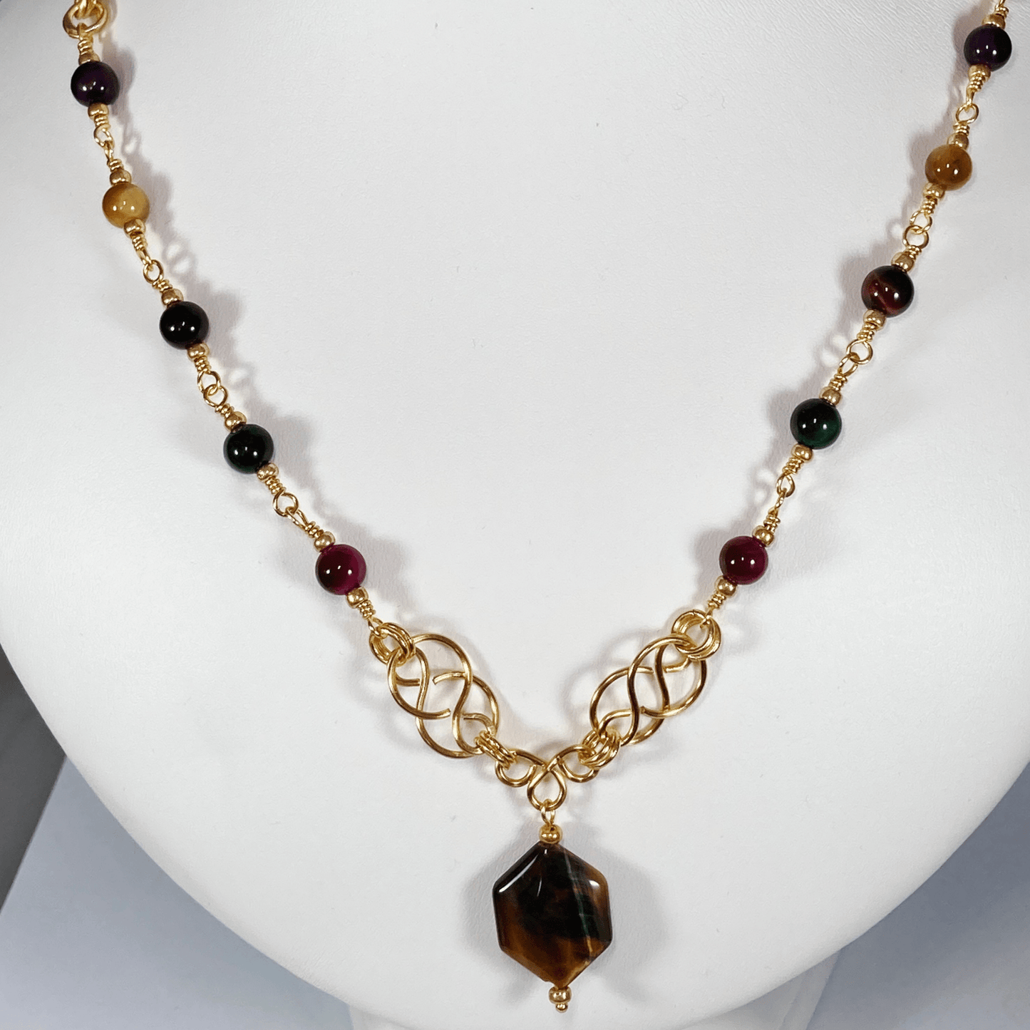 Necklace Tigers Eye Necklace Jewelz Galore Tigers Eye Necklace | Jewelz Galore | Artisan Jewellery Cambridge UK